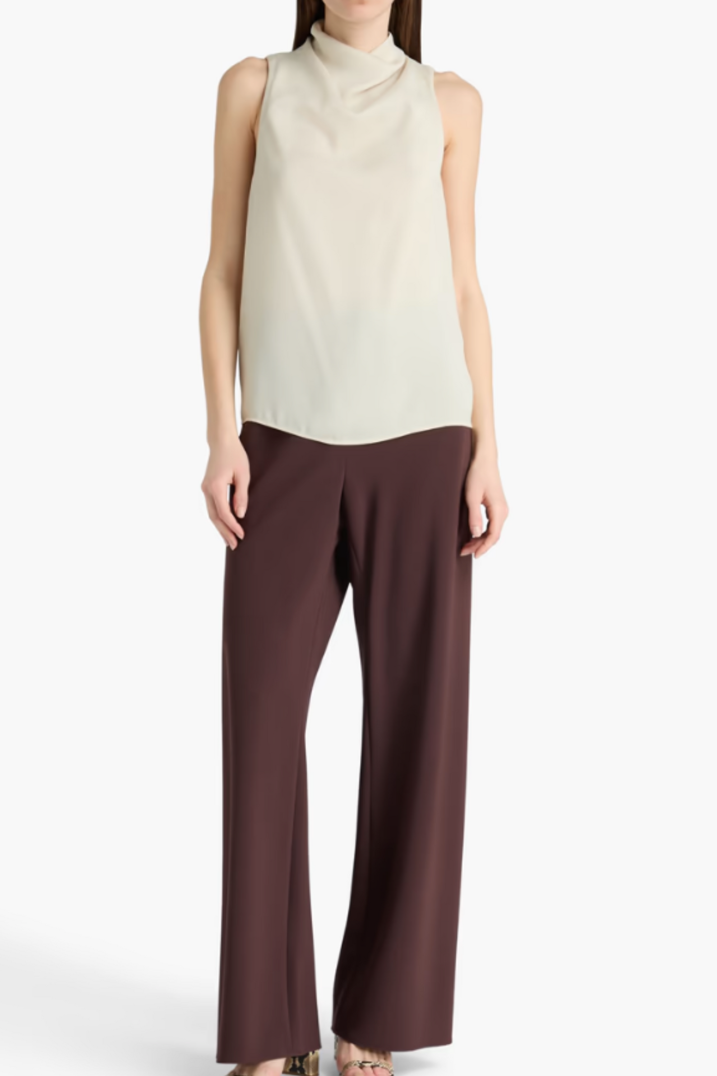 Jana draped crepe de chine top
