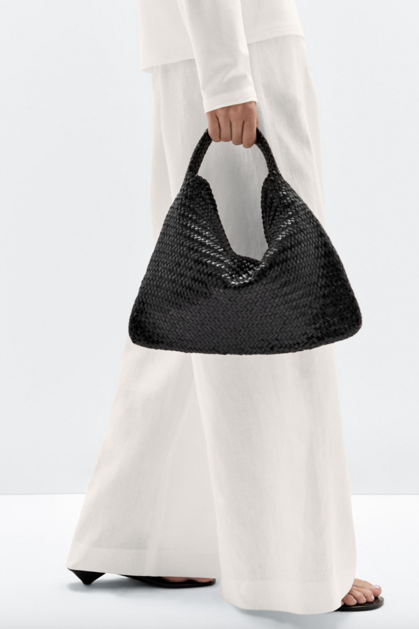 Braided Nappa Leather Shopper Bag