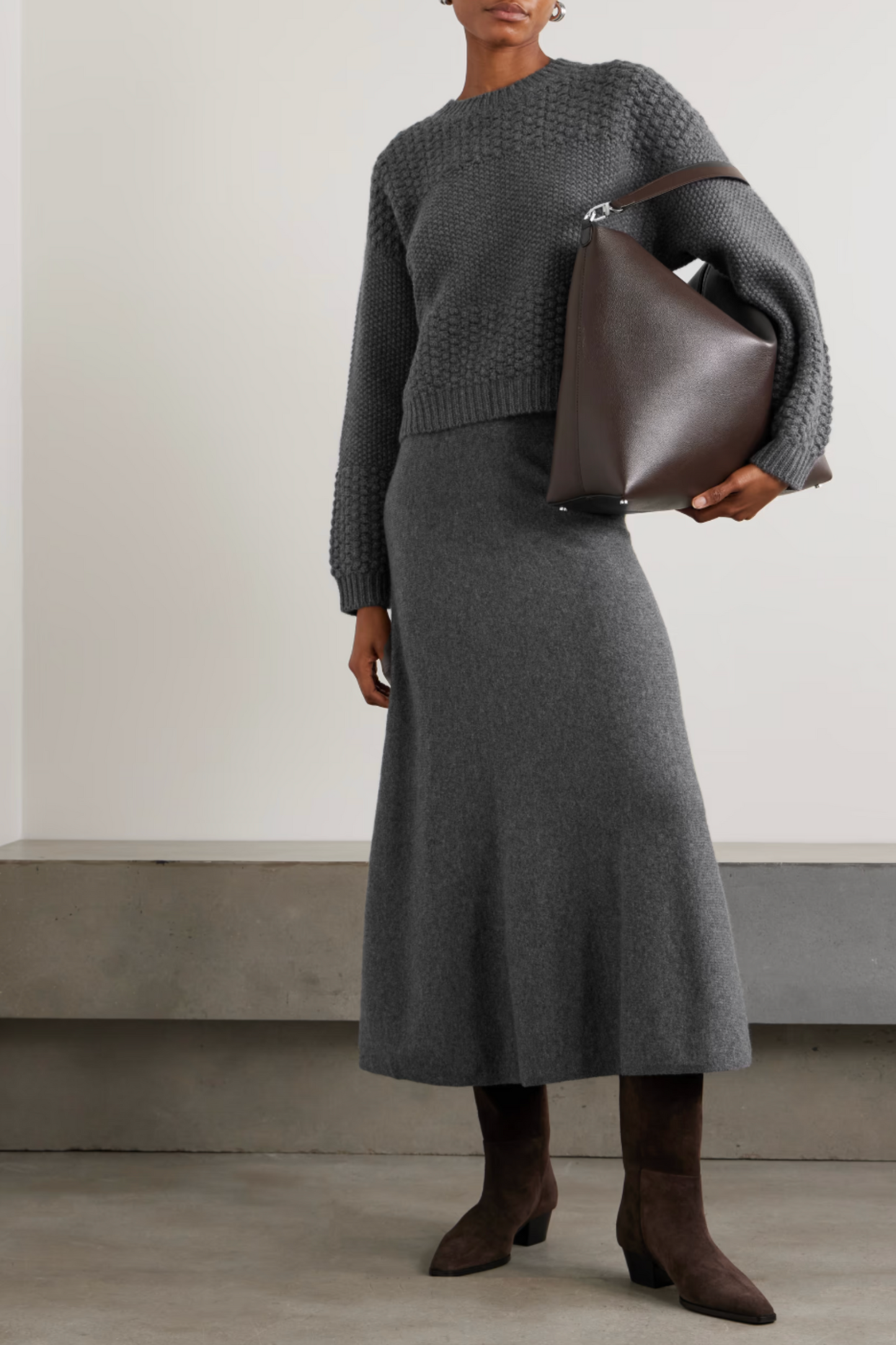 Signe Cashmere Sweater and Torie Cashmere Maxi Skirt