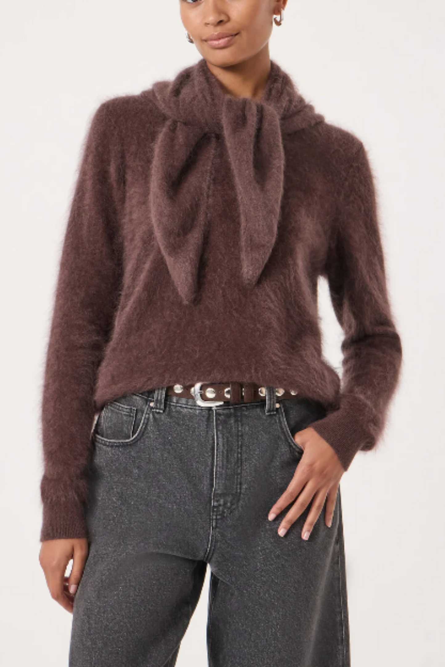 Brushed Cashmere Triangle Scarf