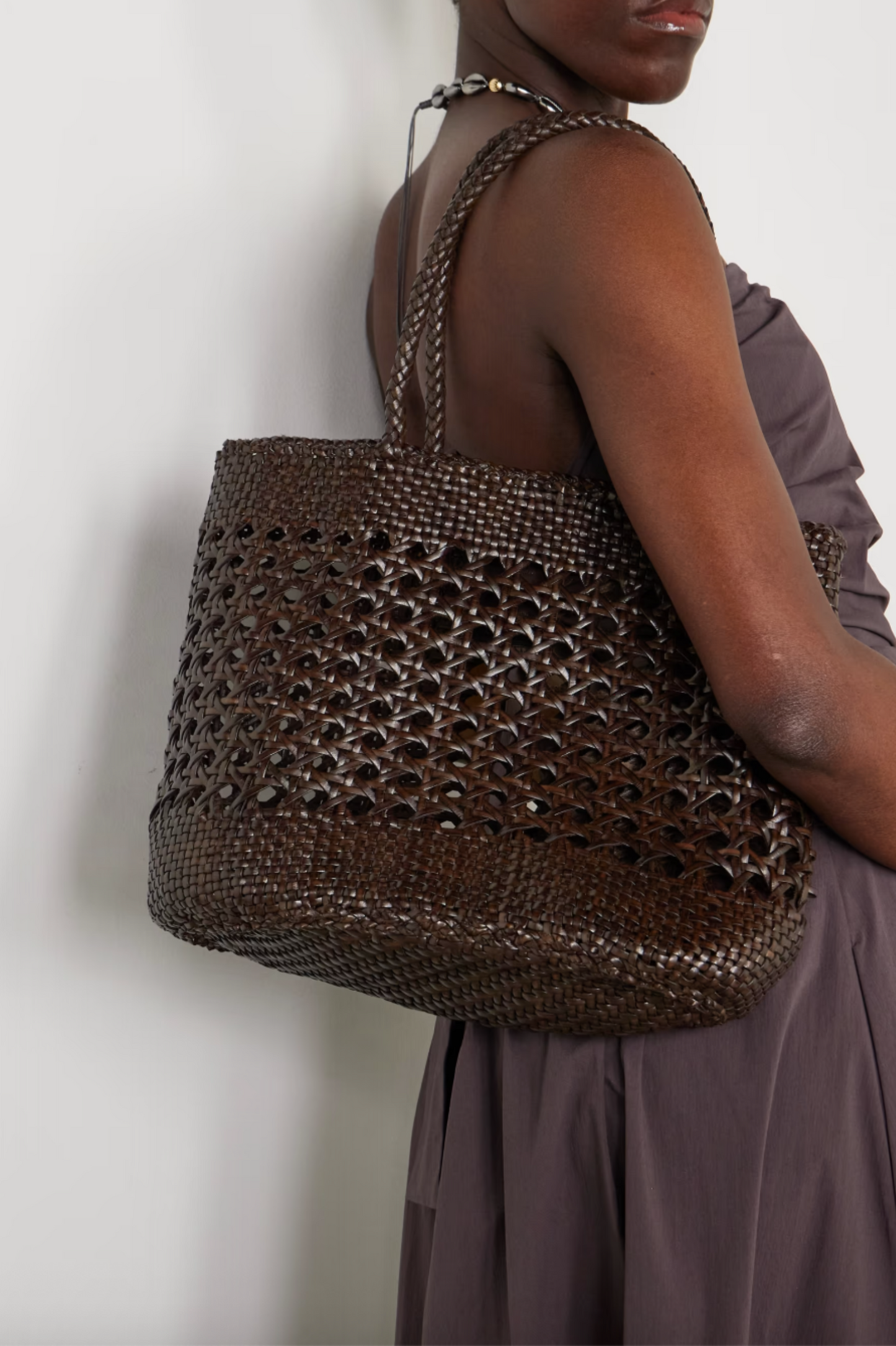 Eclipse Woven Leather Tote