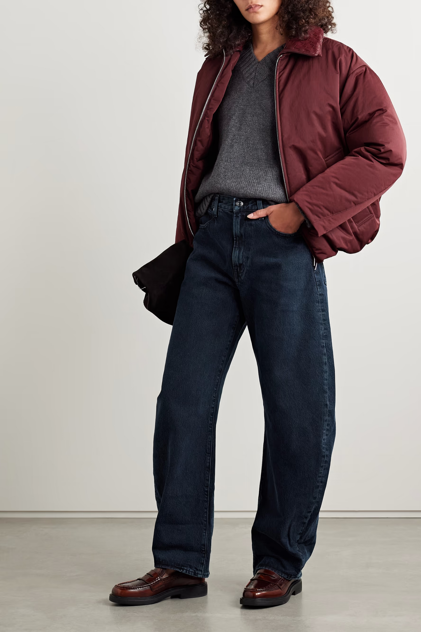 The Bubble High-rise Barrel-leg Jeans