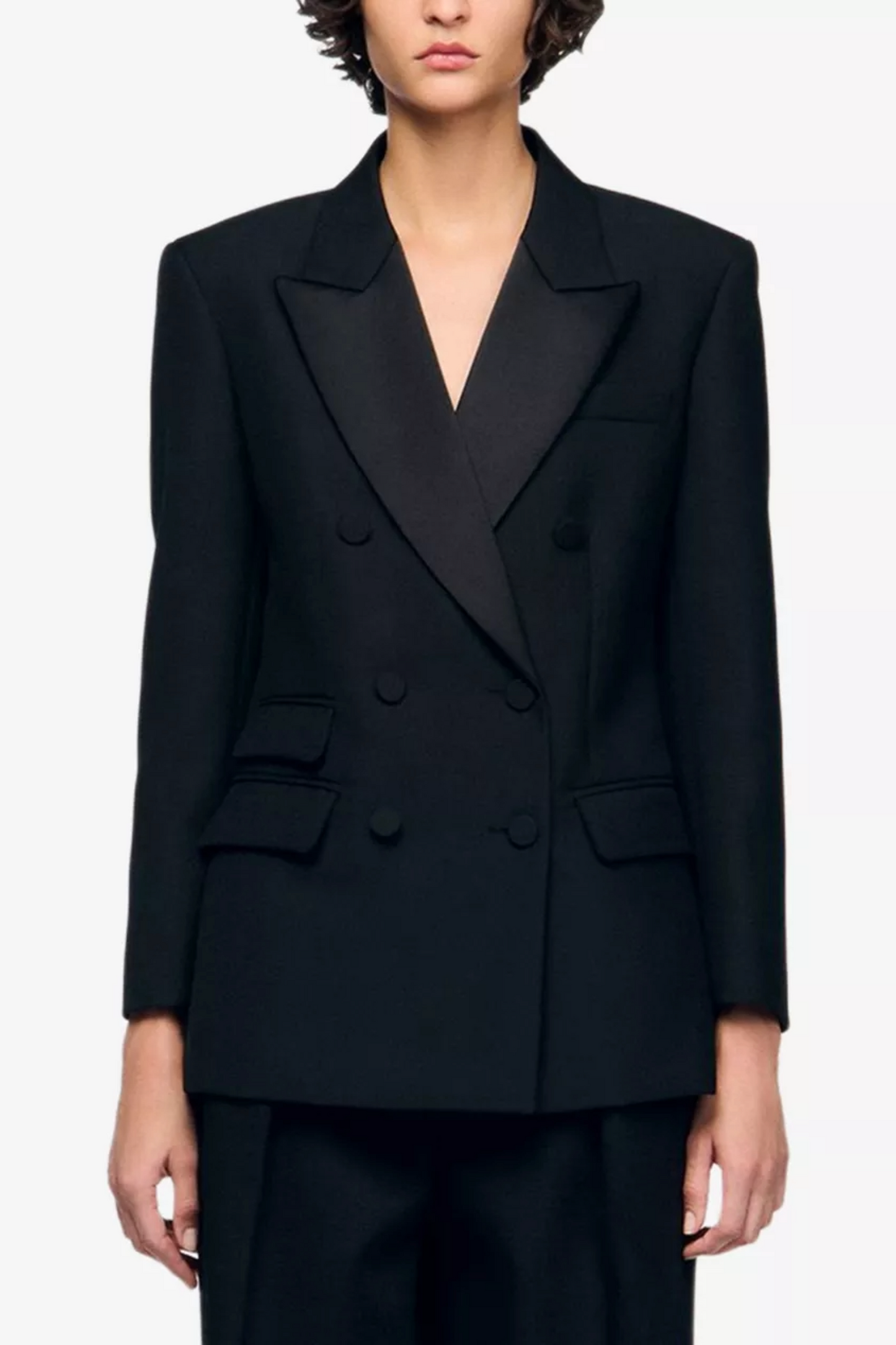 Tuxedo Double-breasted Wool-blend Jacket