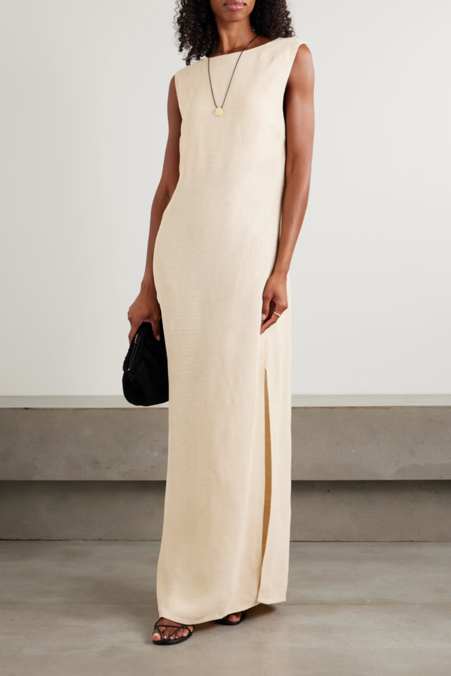 Open Back Woven Maxi Dress