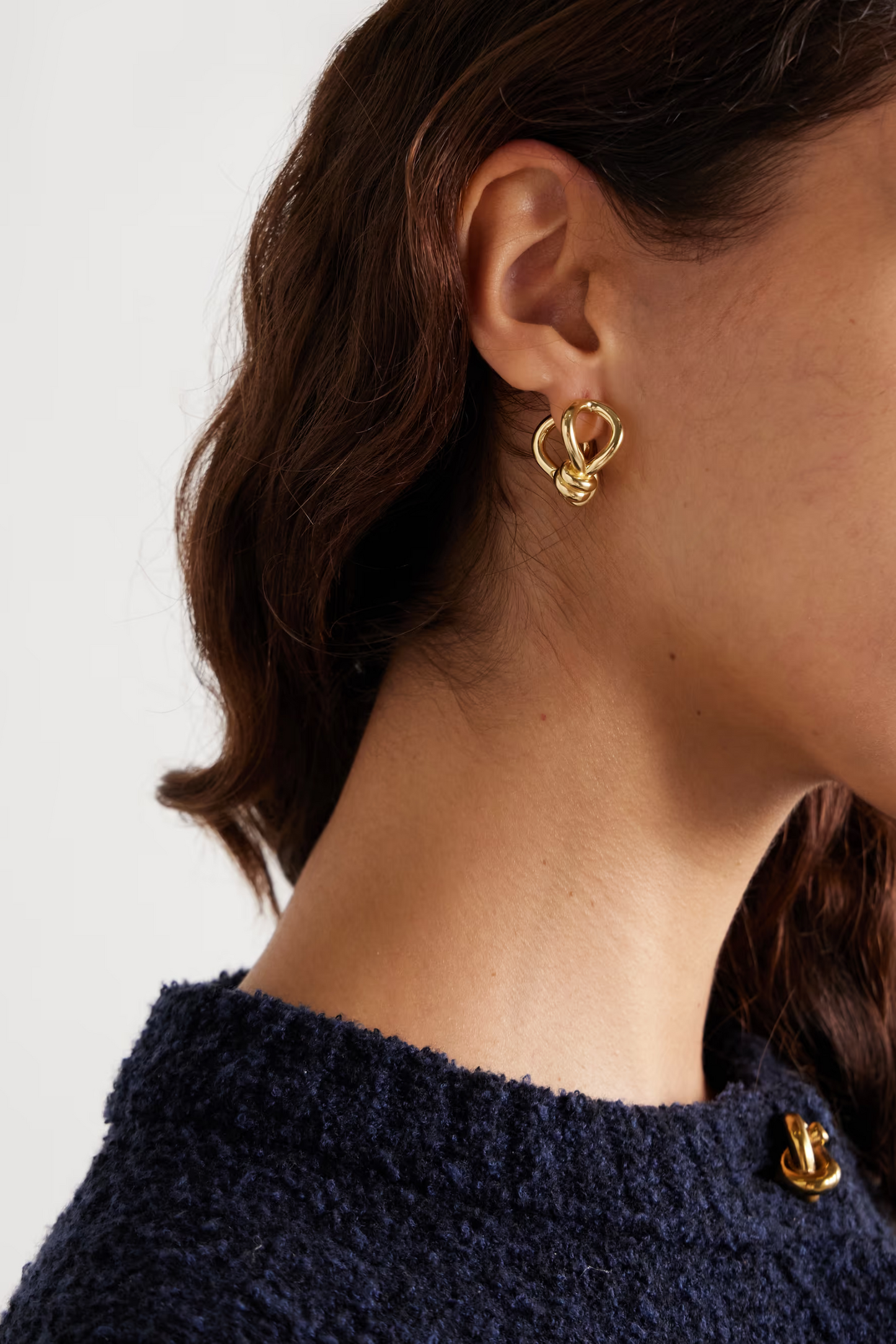 Knot Gold-plated Silver Earrings