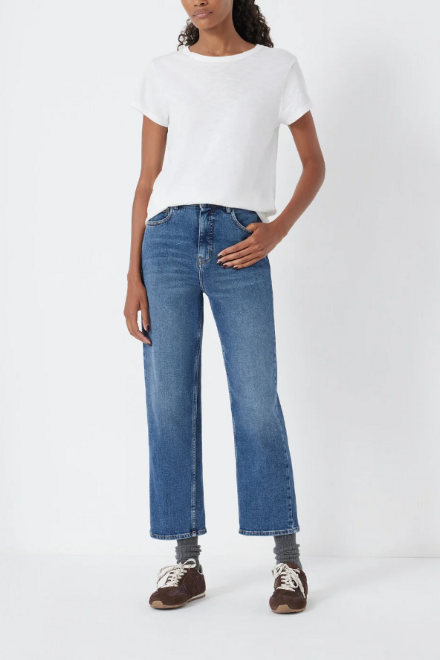 Le Sleek Cropped High-Rise Straight-Leg Jeans