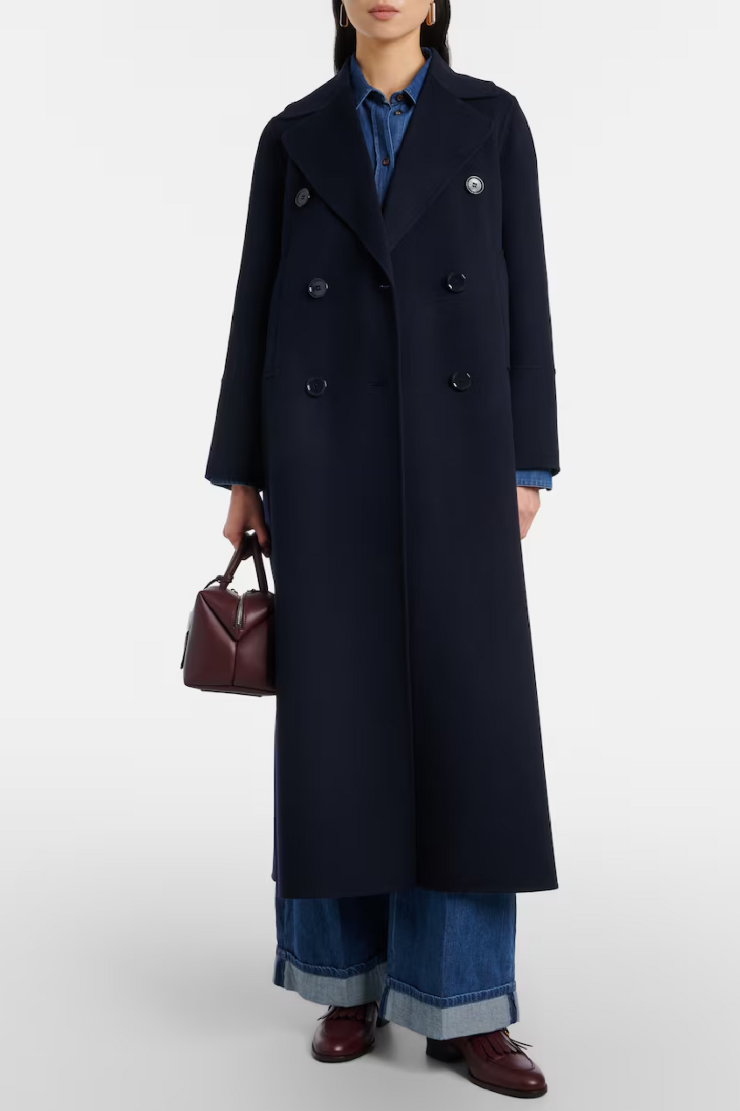 Custodi Double-breasted Virgin Wool Coat