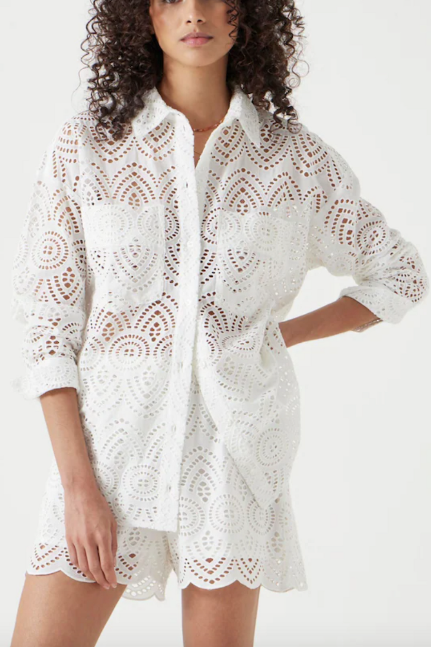 Cotton Broderie Shirt