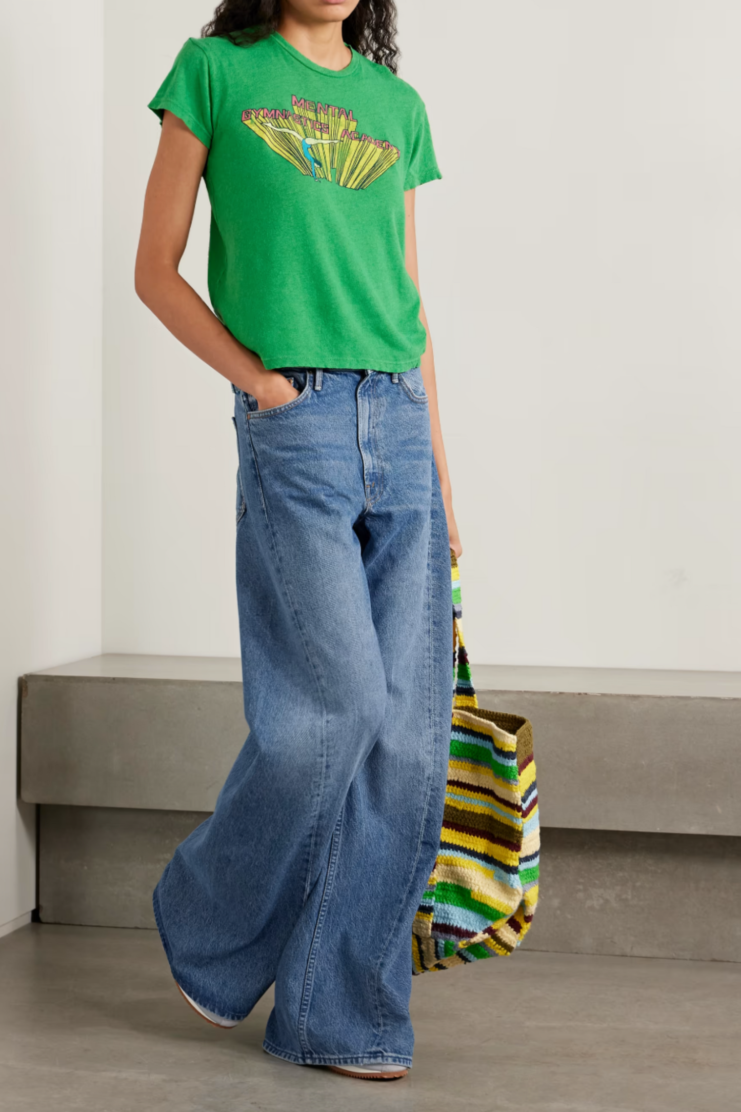 The Lemon Twist High-Rise Wide-Leg Jeans