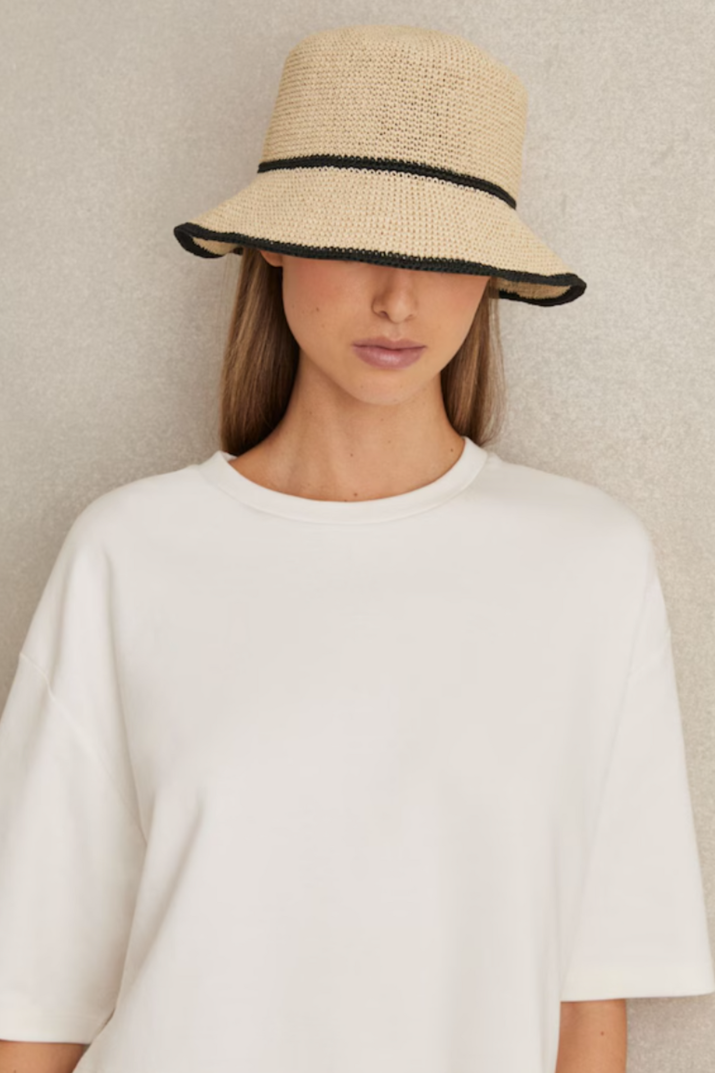 Edith Tipped Straw Bucket Hat