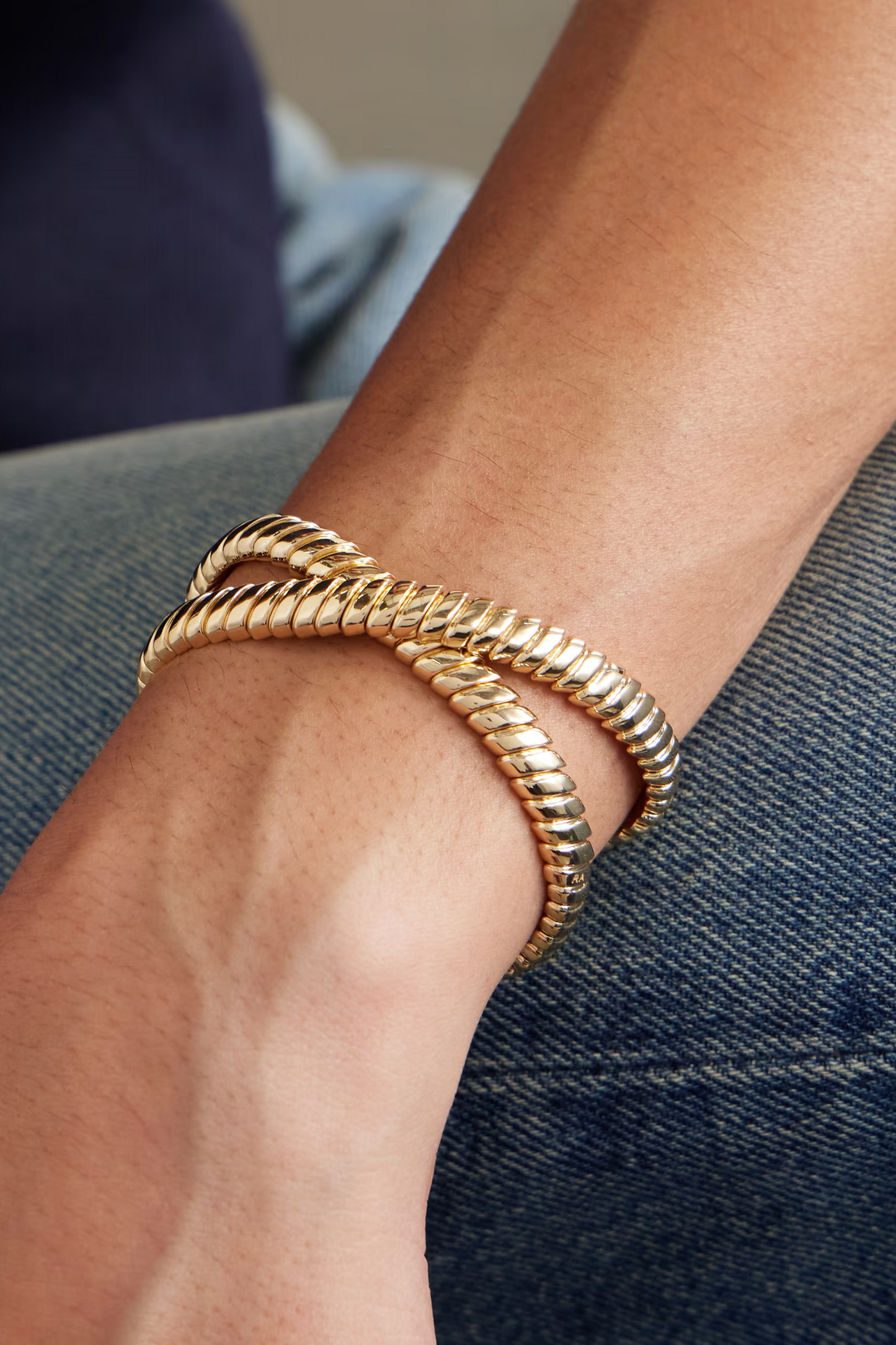 The Double Cobra Gold-tone Bracelet