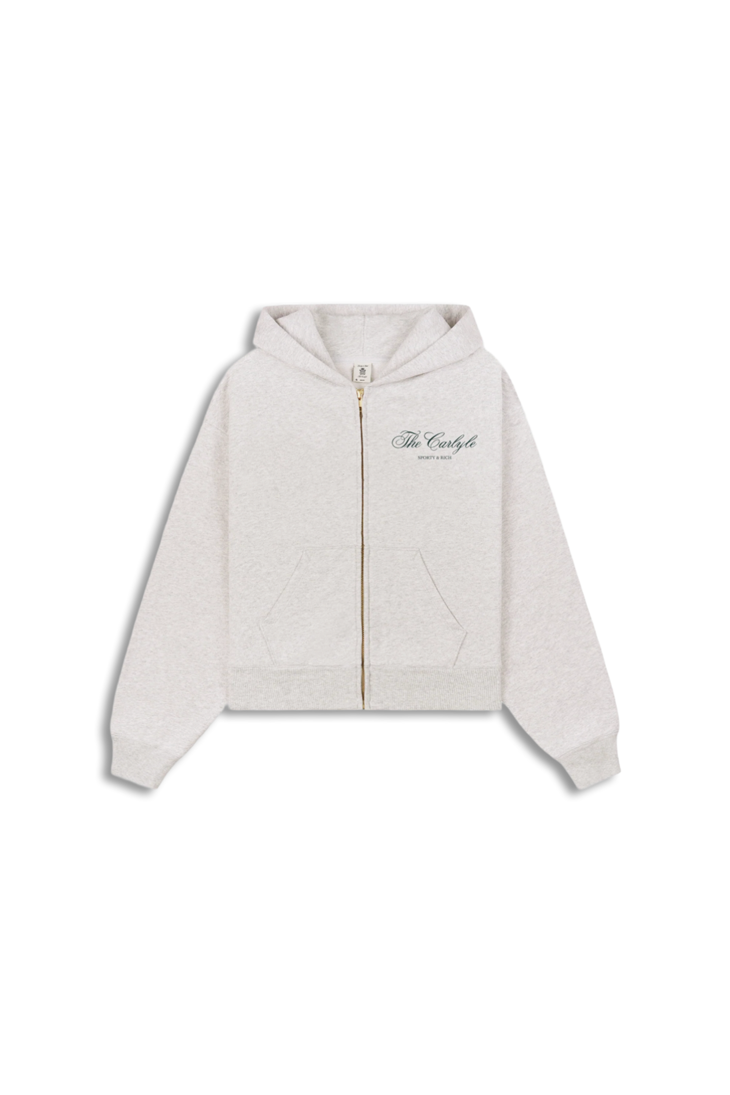 The Carlyle Script Cropped Zip Hoodie