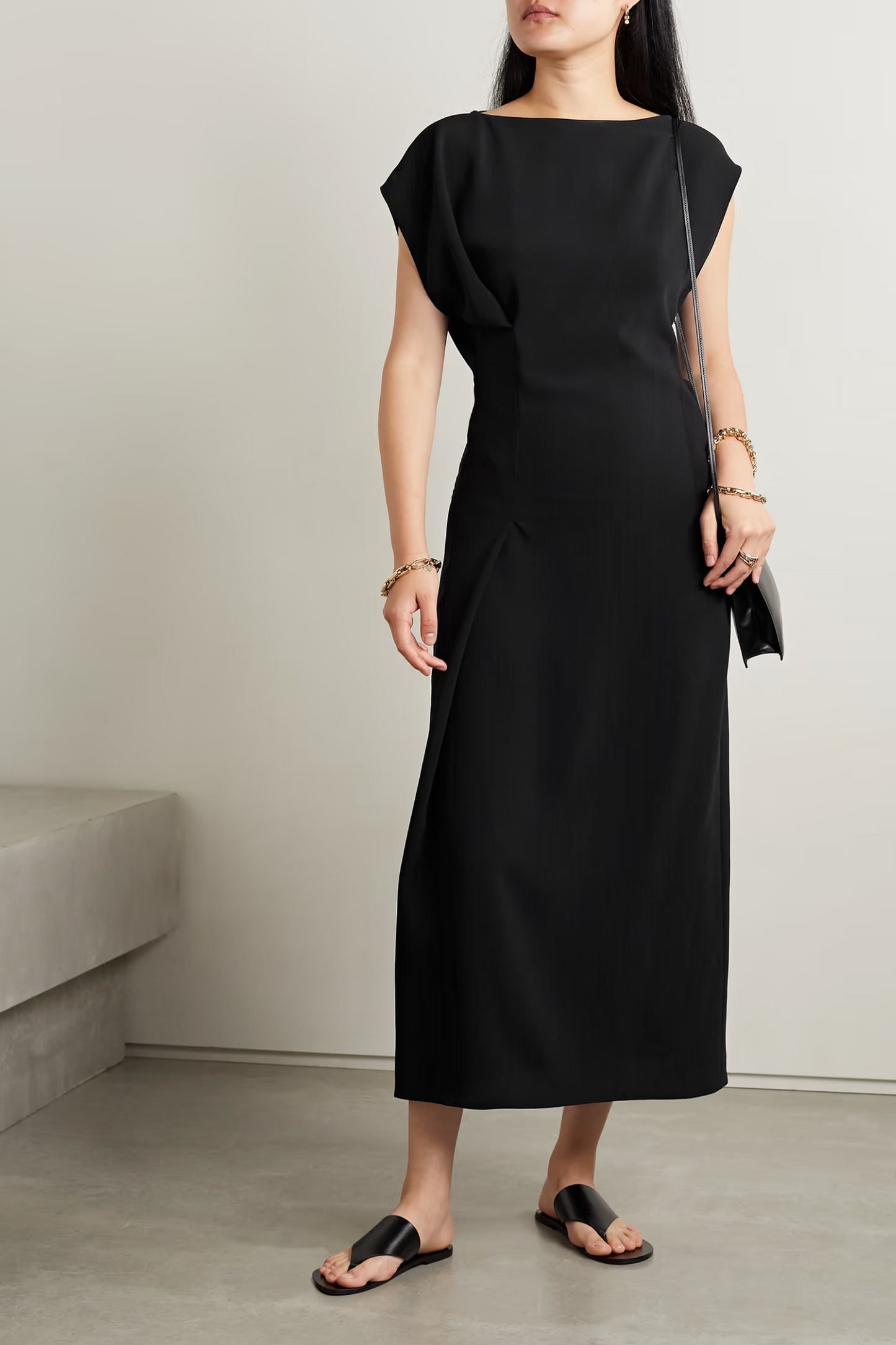 Blathine Crepe Midi Dress