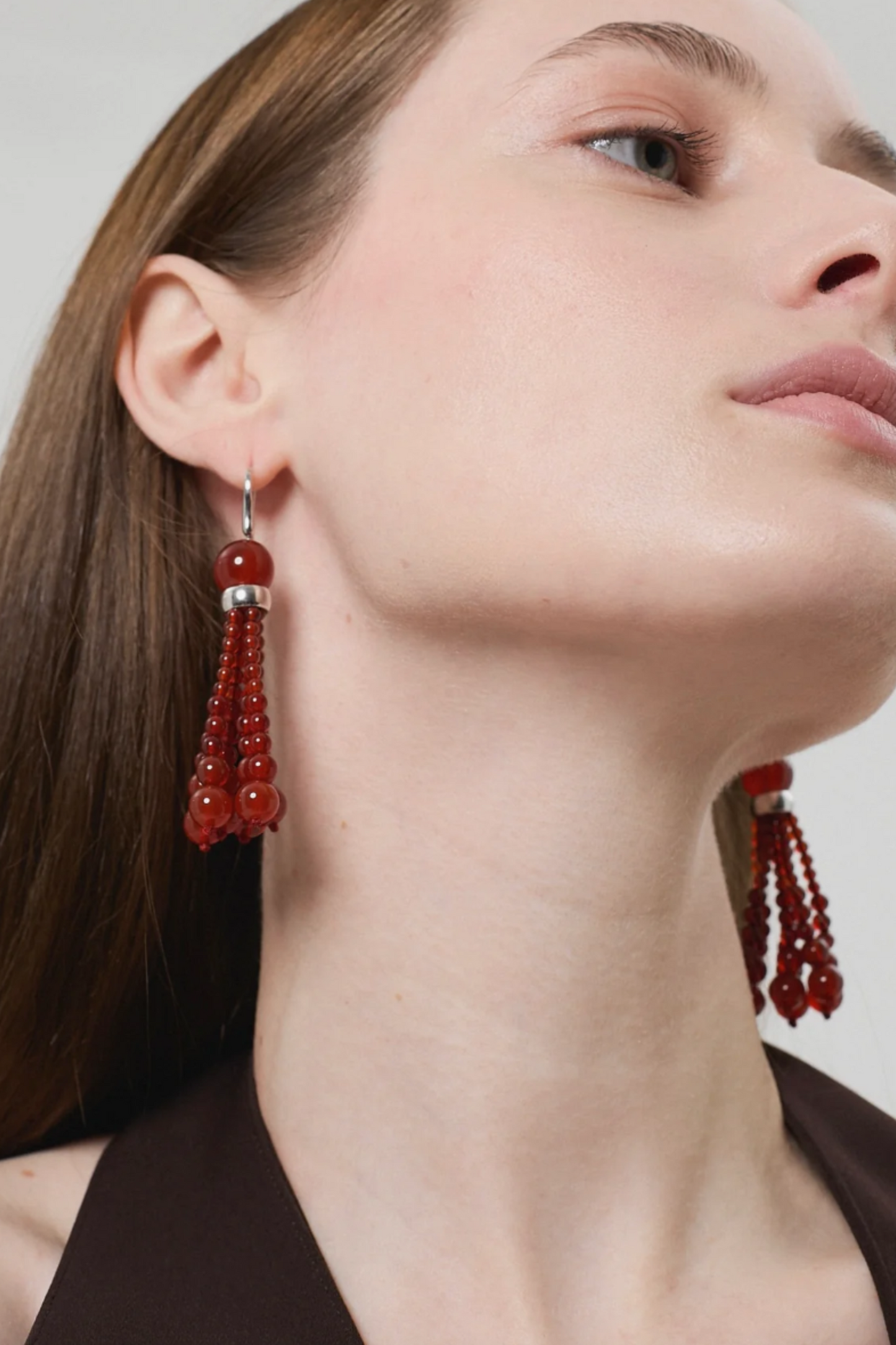 Venice Opera Sterling-Silver And Carnelian Drop Earrings