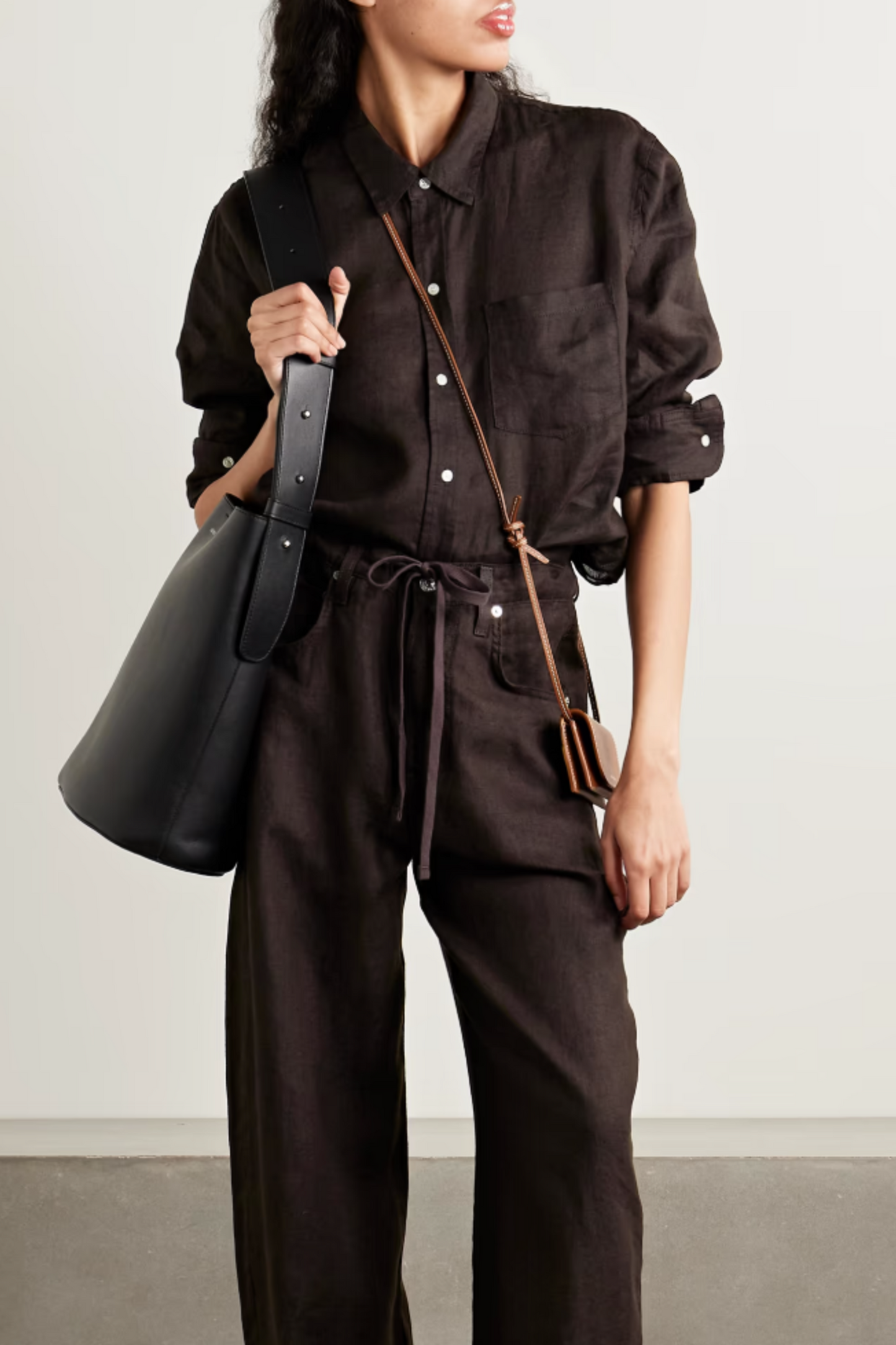 Kayla Shrunken Linen Shirt