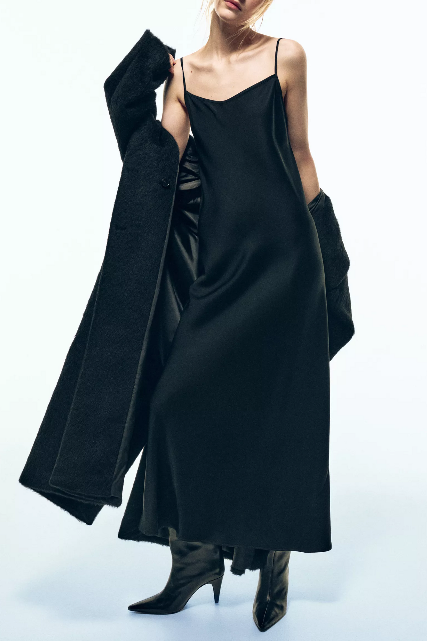 Long Crepe Camisole Dress