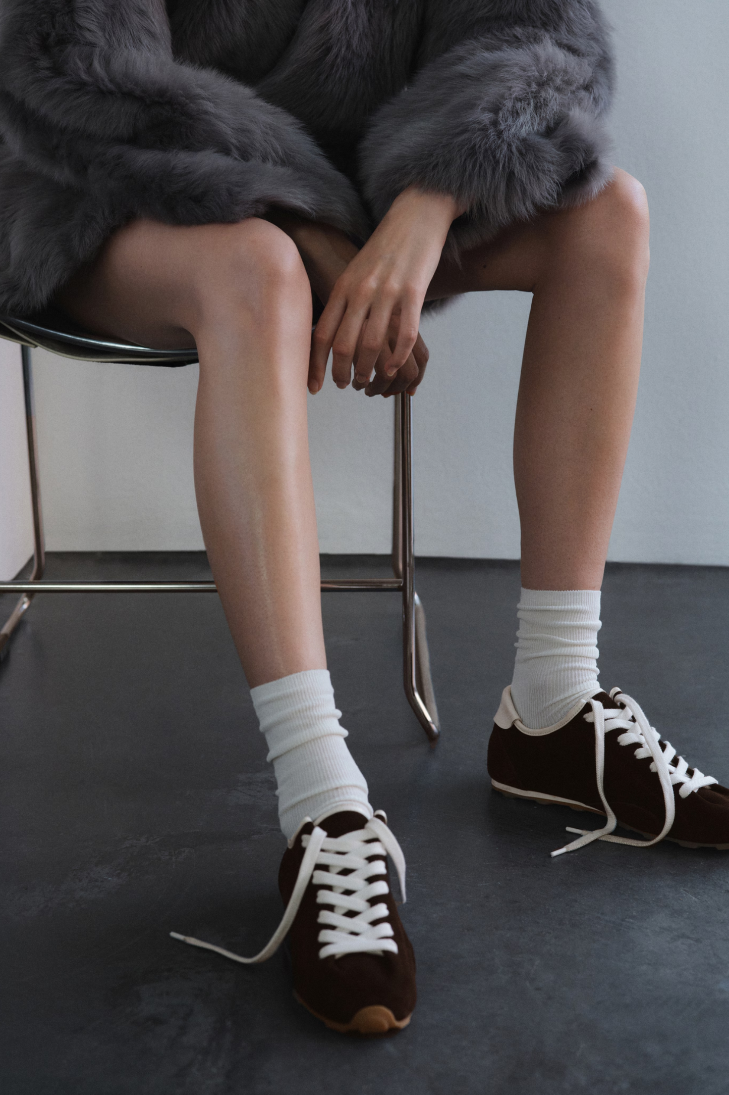 Suede Contrast Trainers