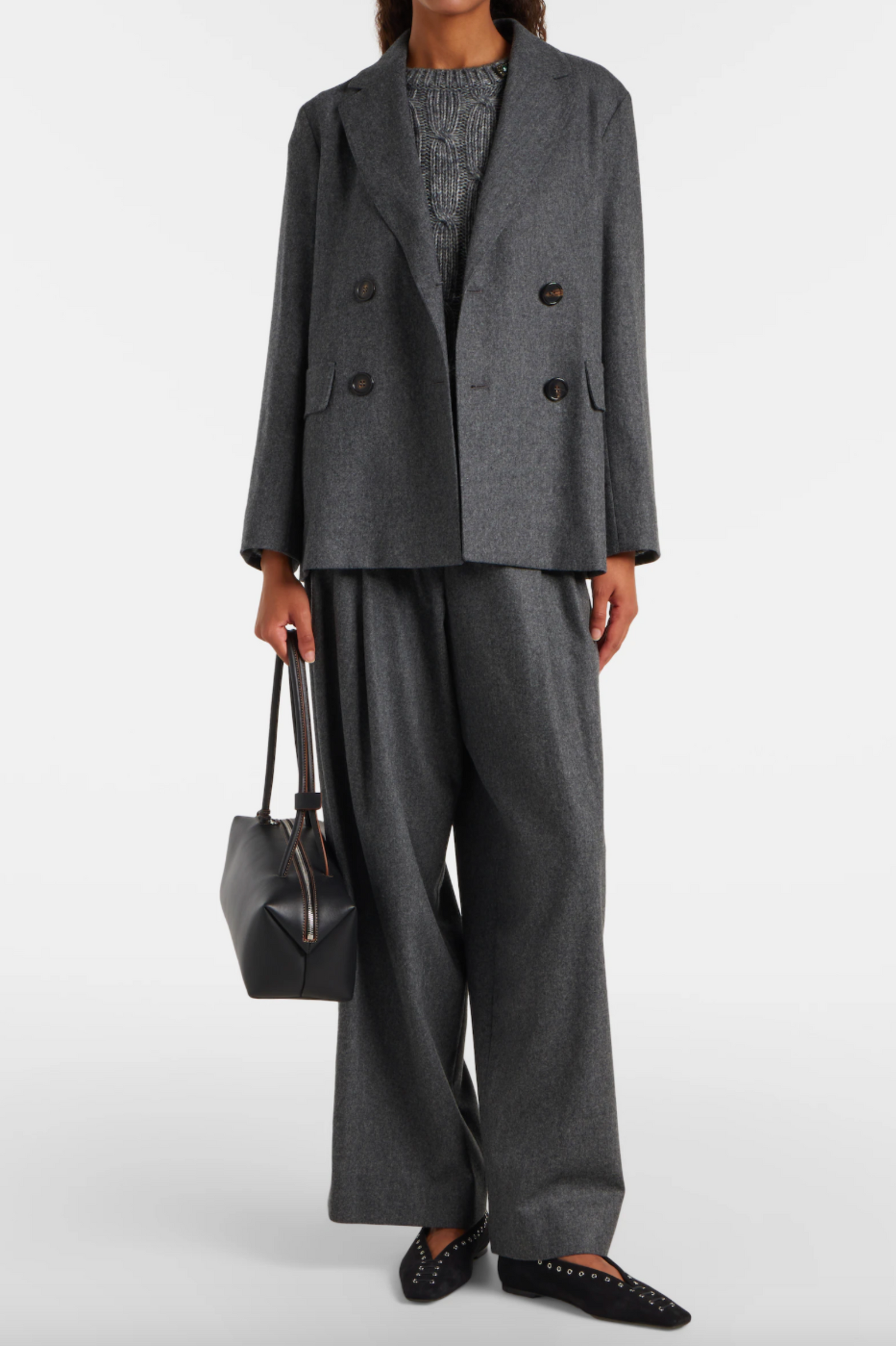 Lena Wool Blazer And High-rise Wool Straight Pants