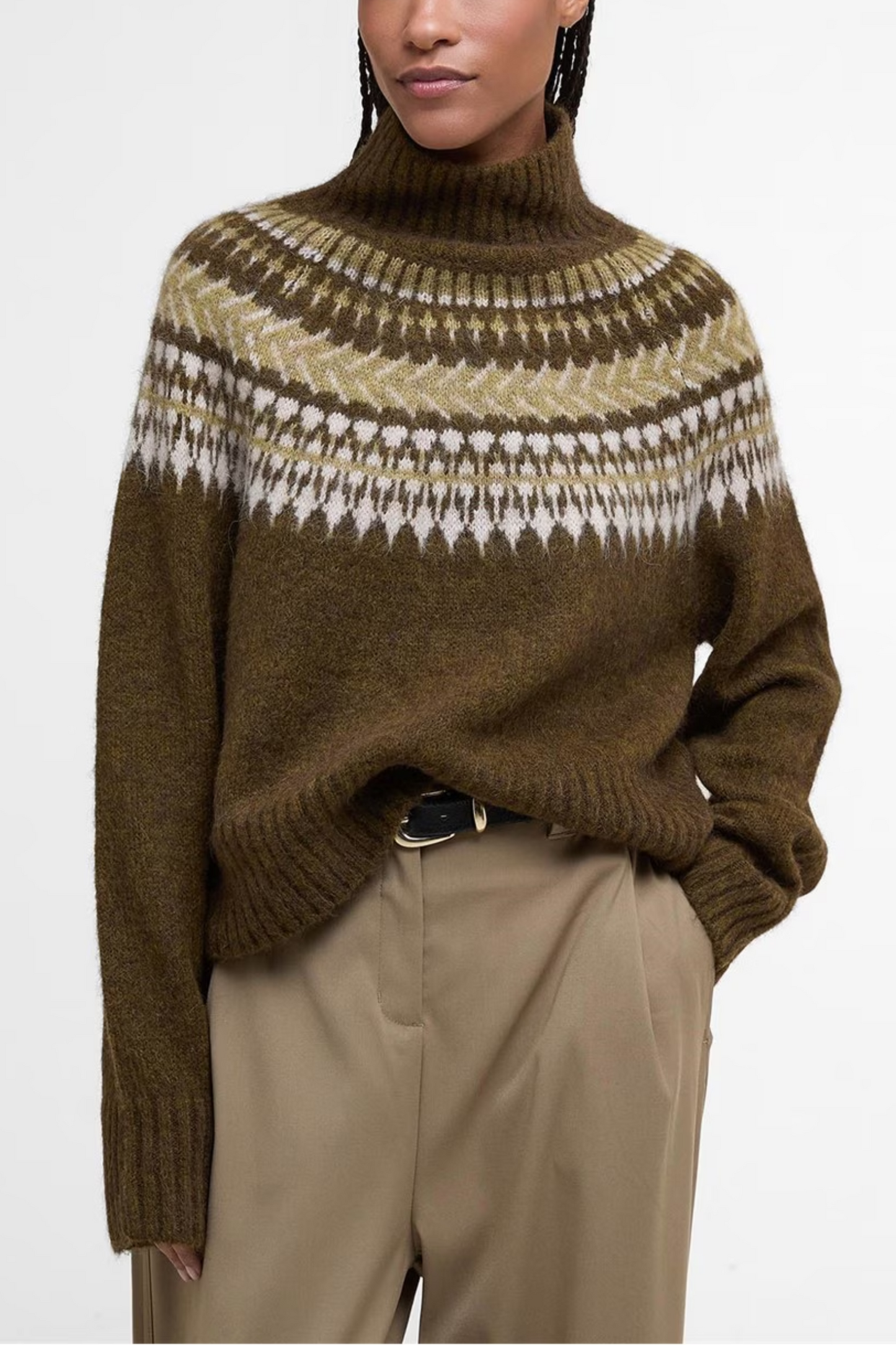 Lorrie Fair Isle Roll-neck Jumper