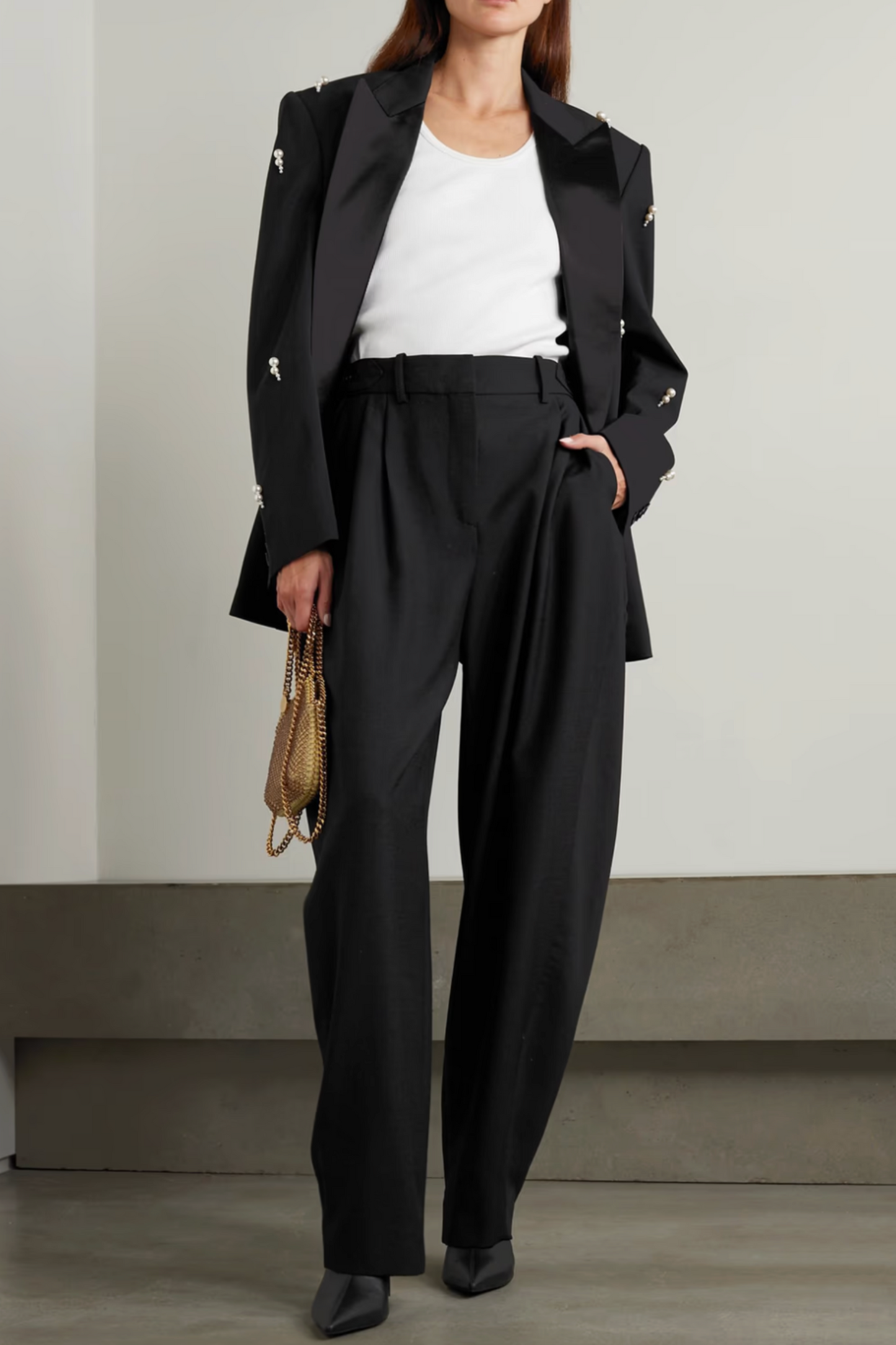 Pleated Alpaca-blend Tapered Pants