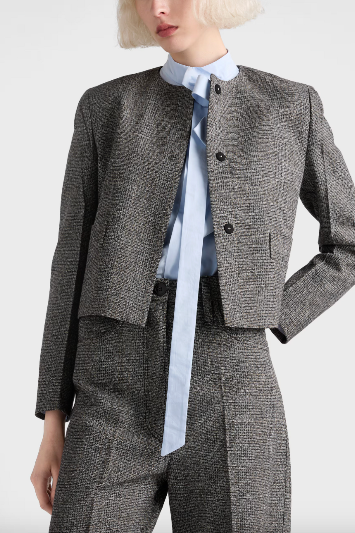 Single-breasted Princes of Wales Mouliné Jacket