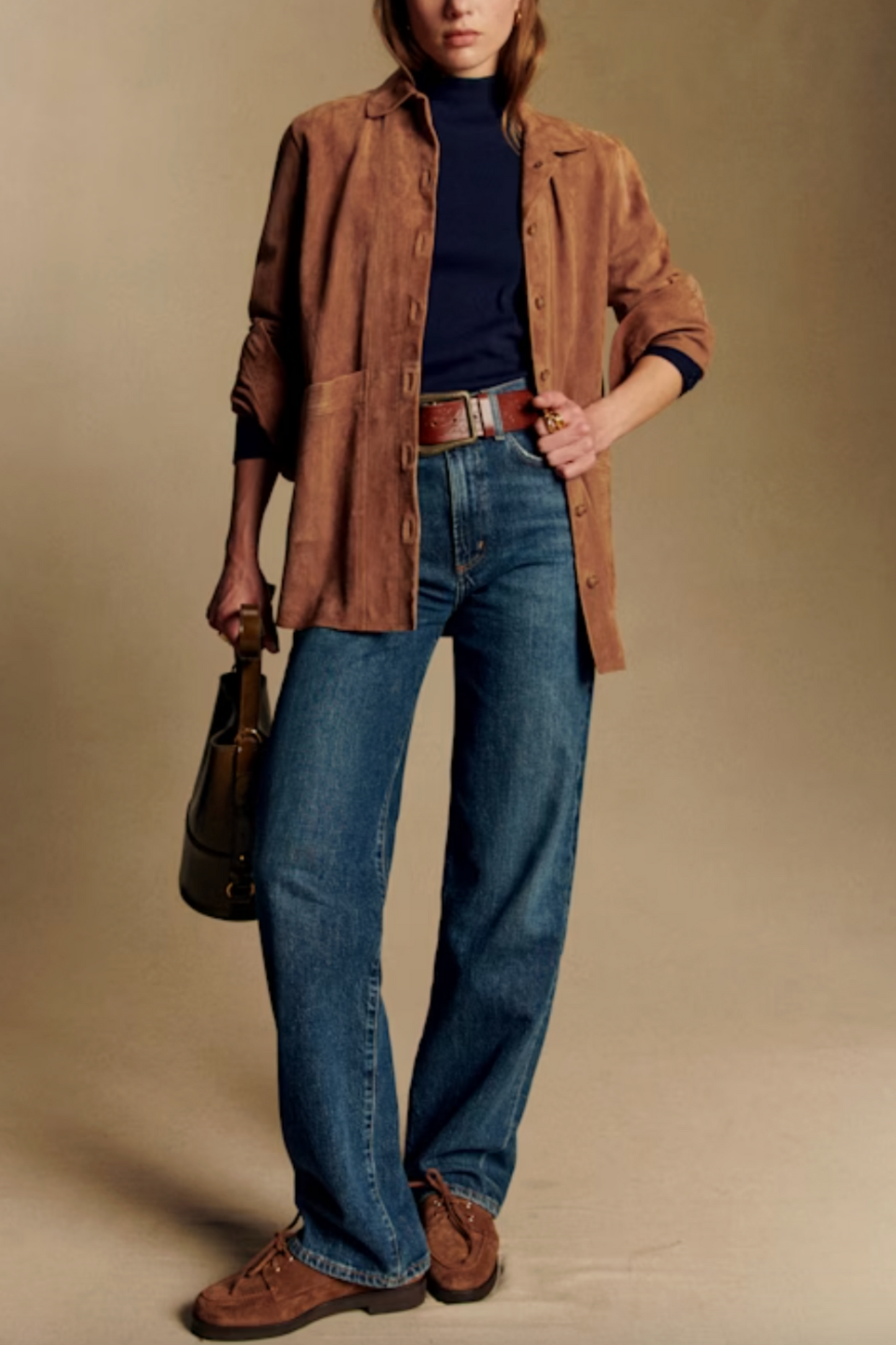 Will Jacket in Camel Suede