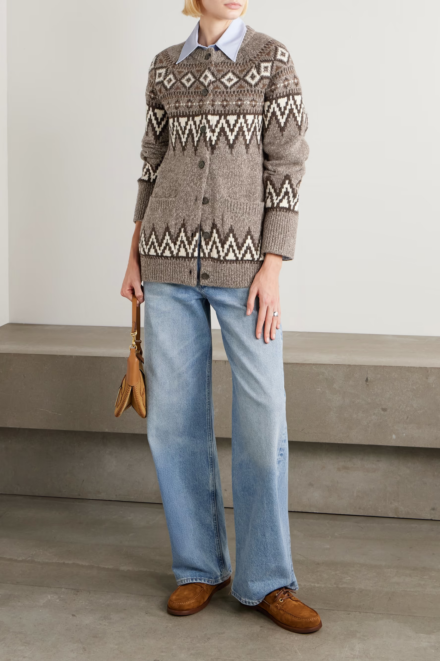 Fair Isle Wool-blend Cardigan