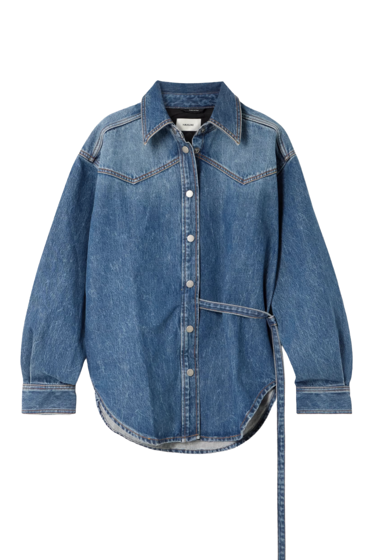 Belted Denim Shirt