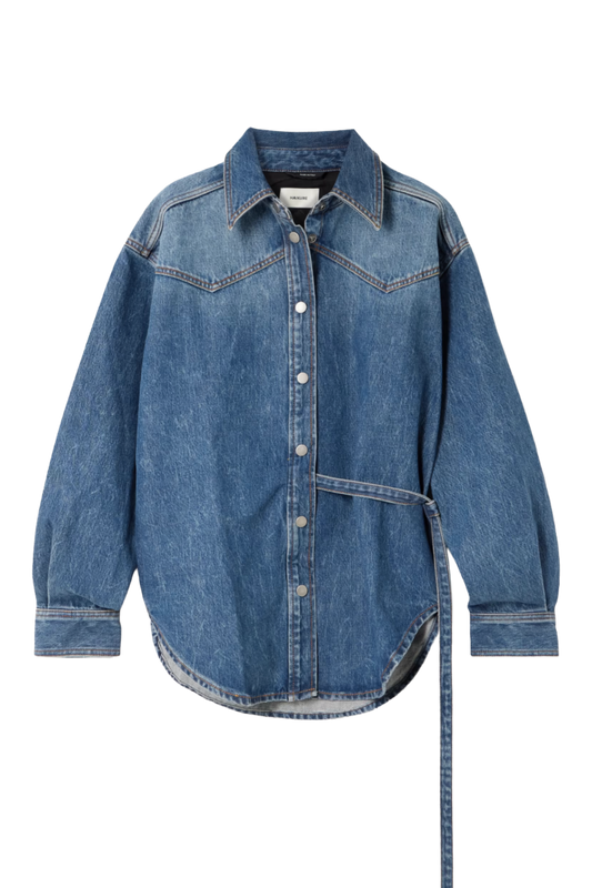 Belted Denim Shirt