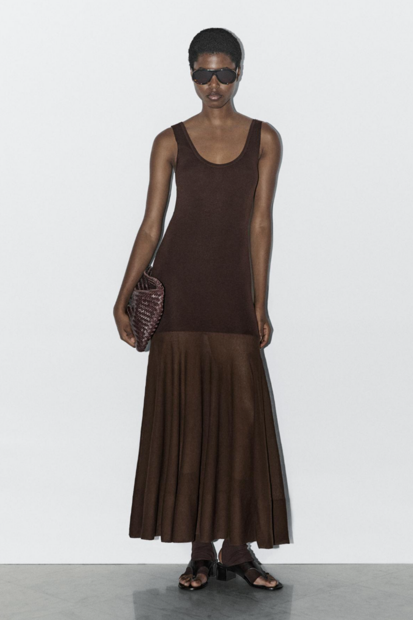 Cotton And Silk Blend Knit Dress