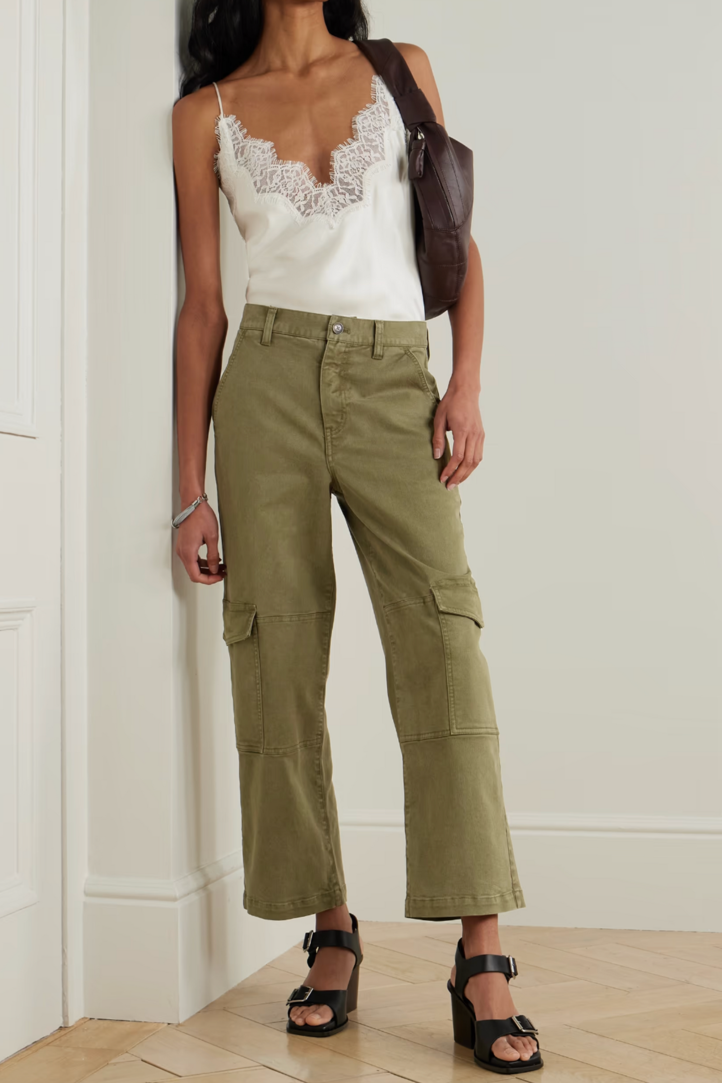 The Station Cropped Twill Straight-Leg Cargo Pants
