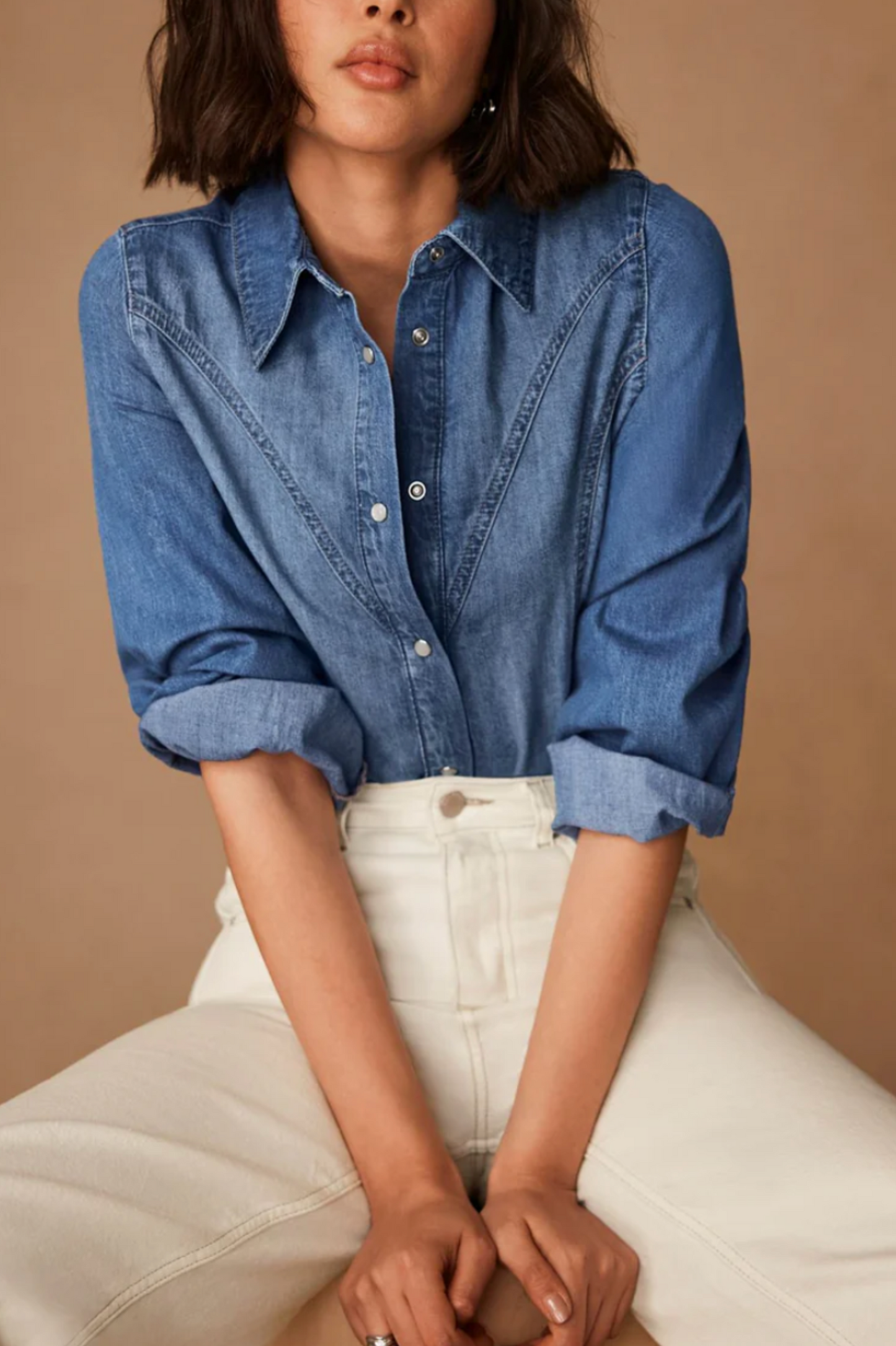Indigo Denim Western Shirt