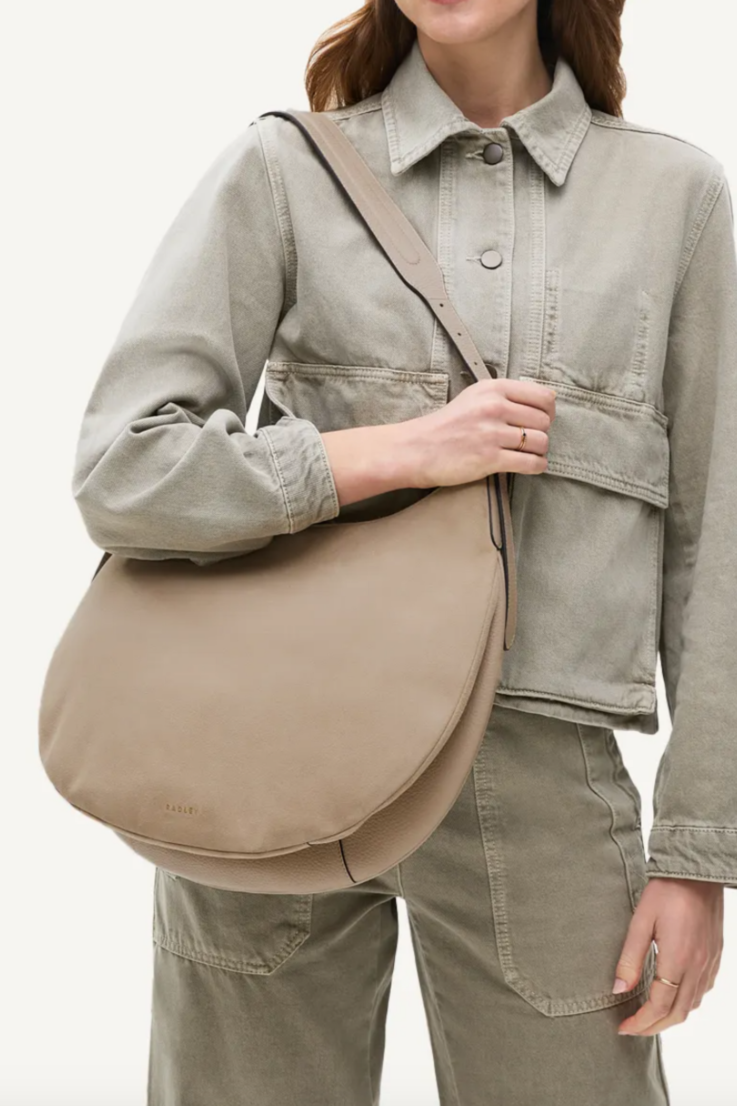 Kensington Place Suede Shoulder Bag