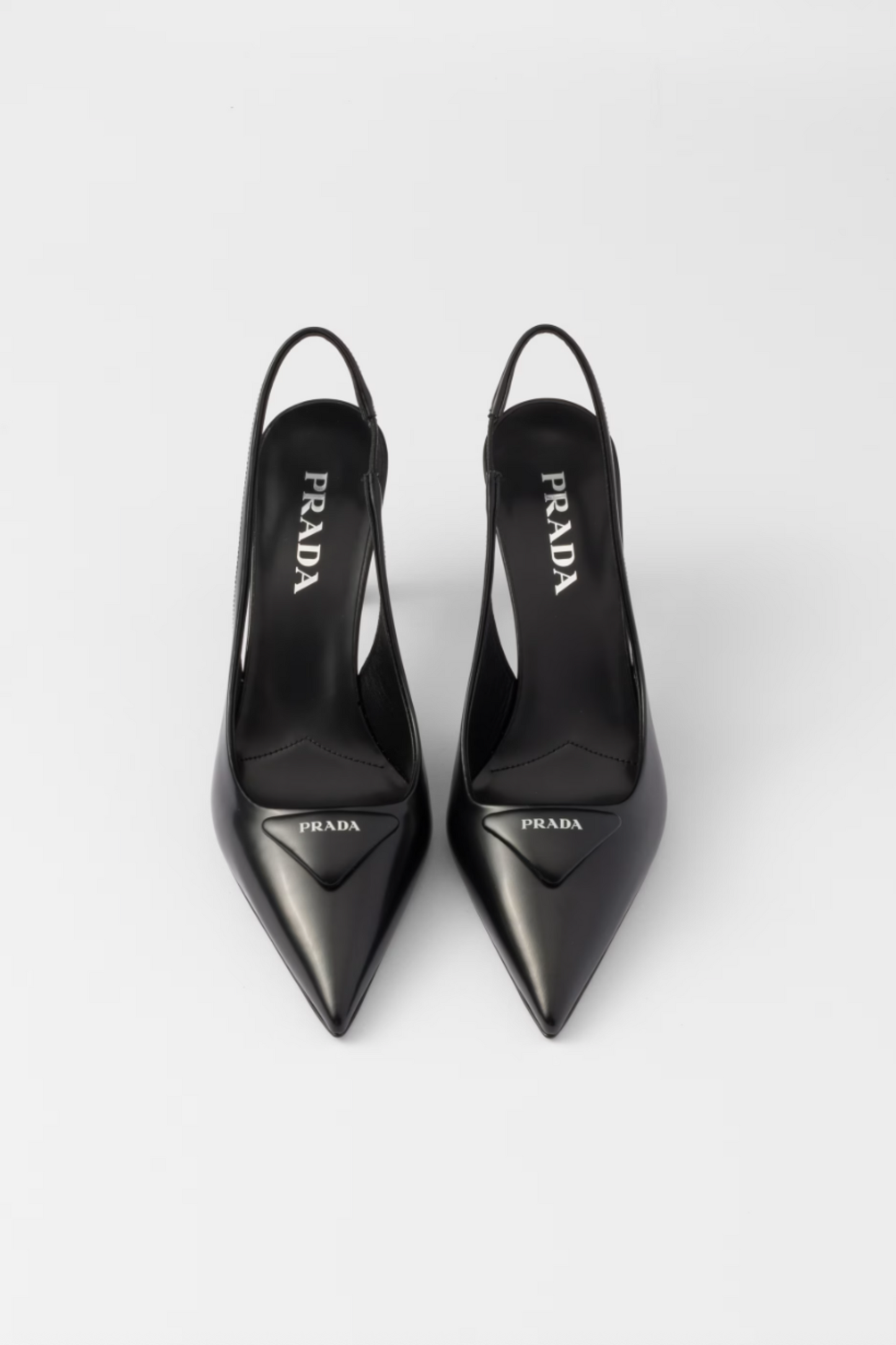 Brushed Leather Slingback Pumps
