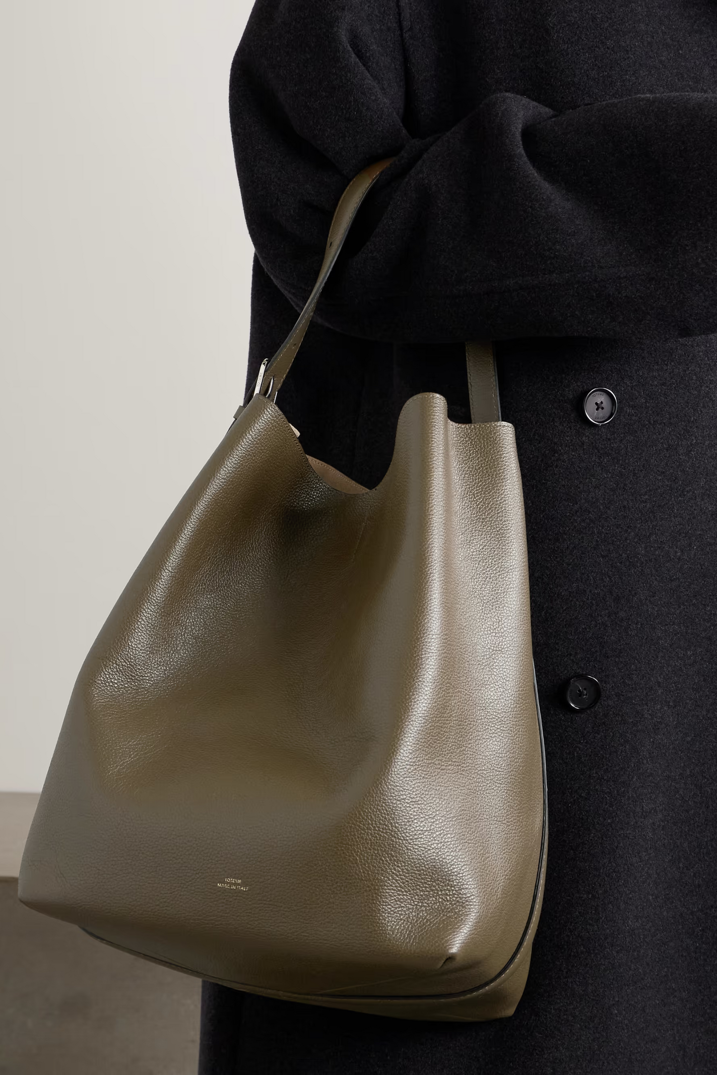 Textured-leather Tote