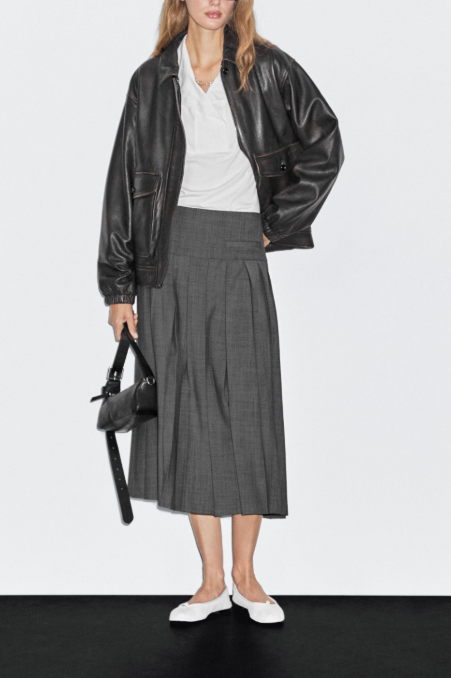 Plaid Midi Skirt