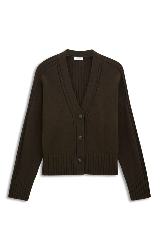 Wentworth Wool Blend V Neck Button Cardigan