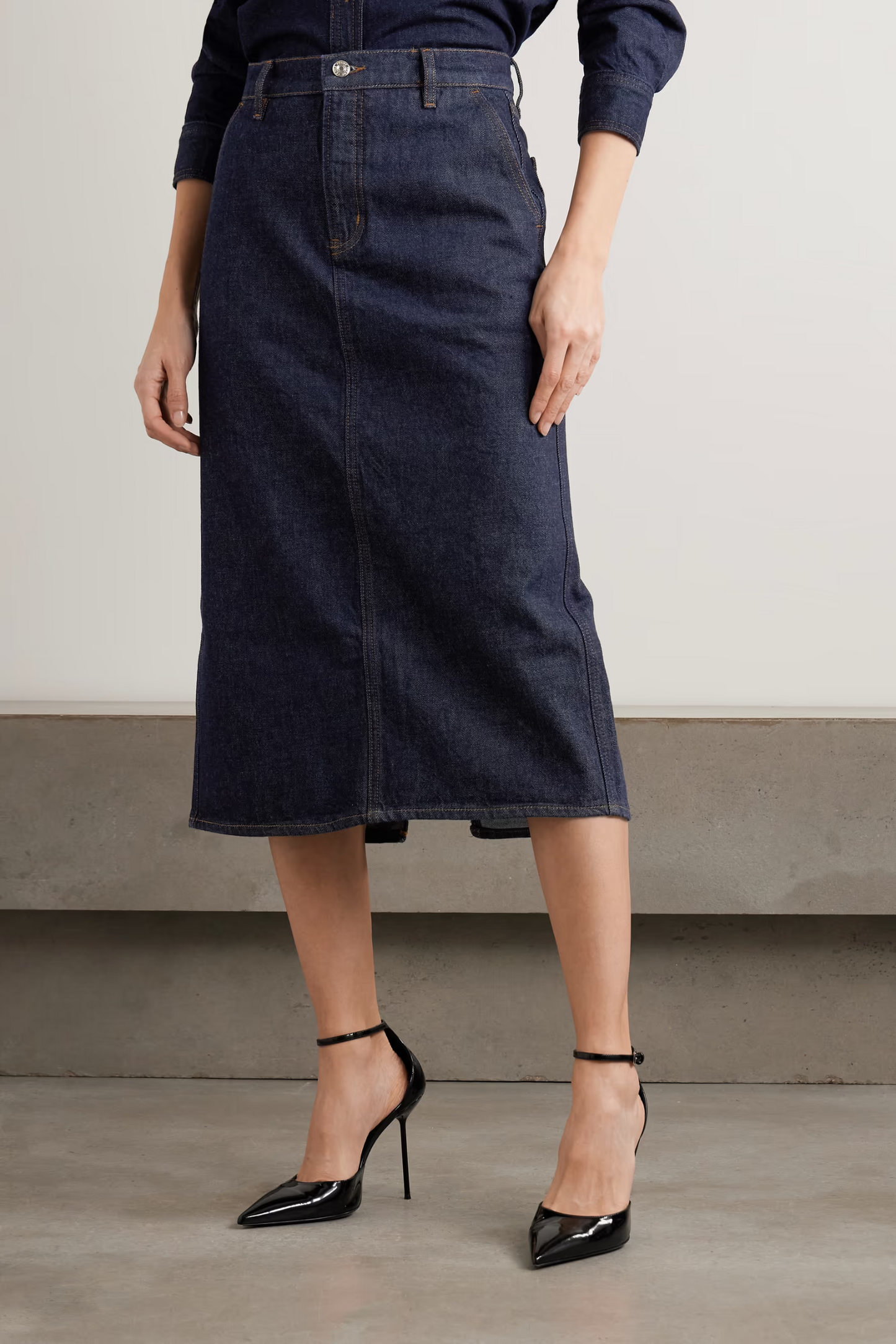 Denim Midi Skirt