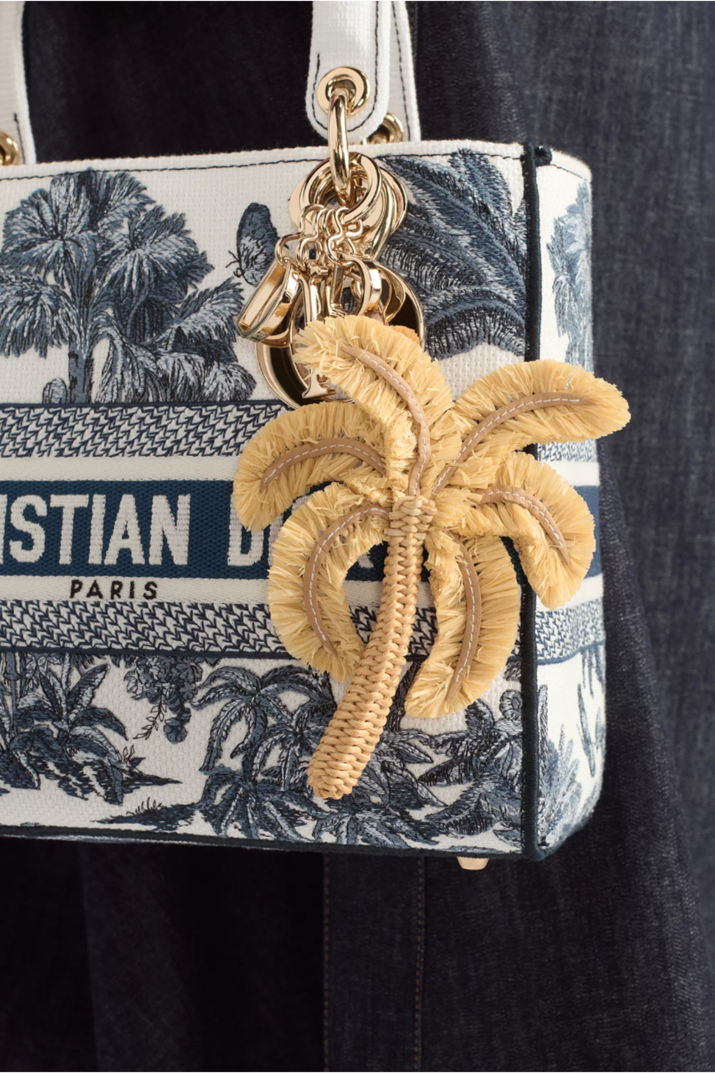 Dioriviera Toile de Jouy Sauvage Palm Tree Bag Charm