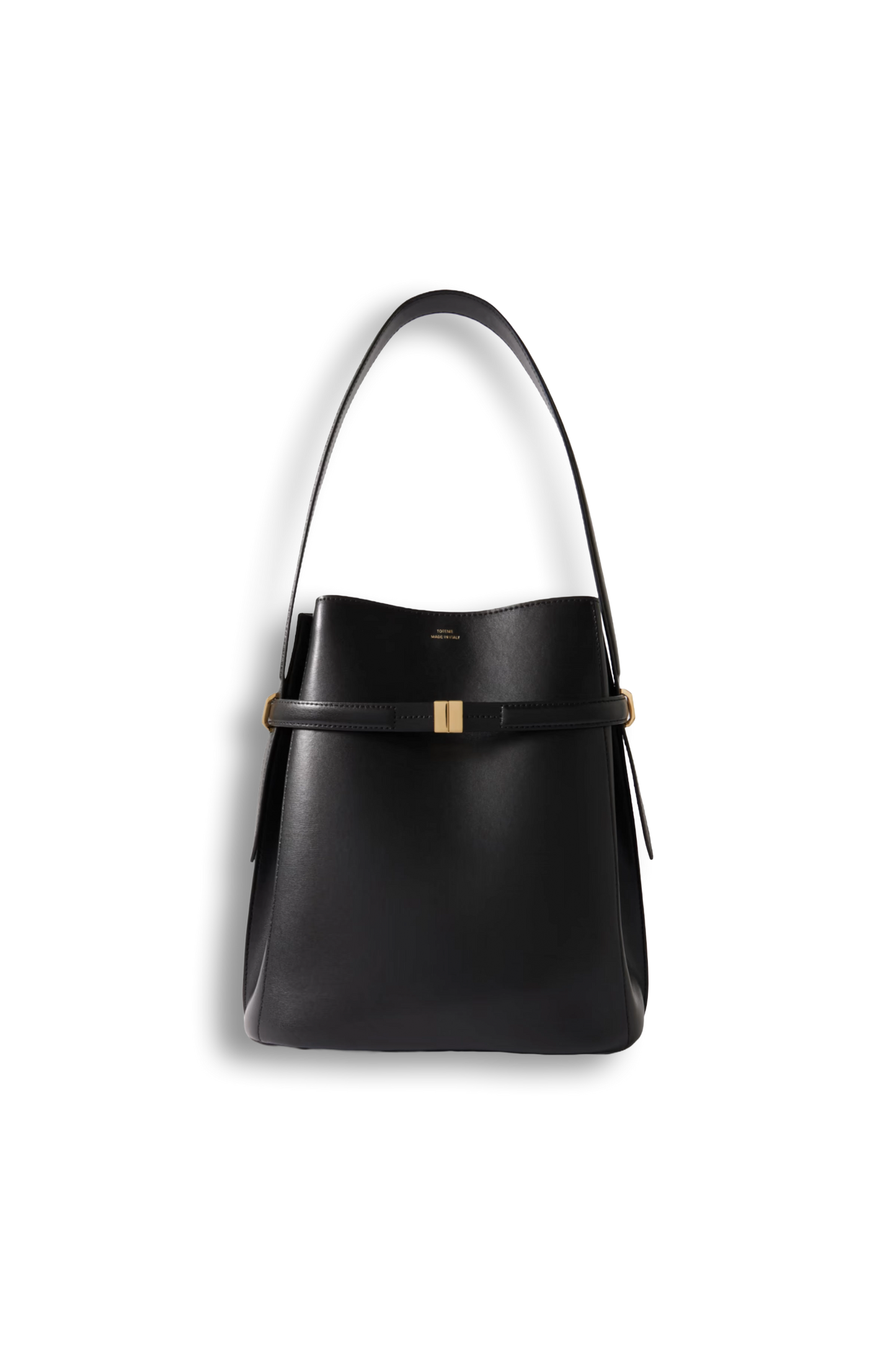 Belted Leather Tote