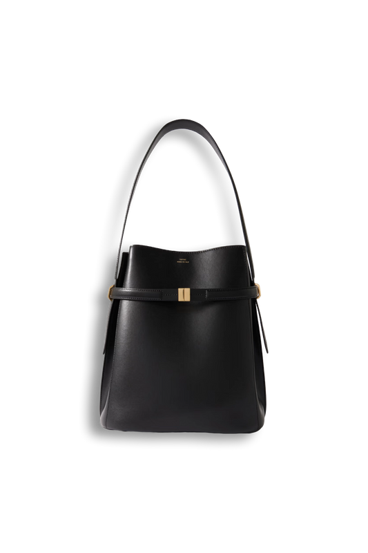 Belted Leather Tote