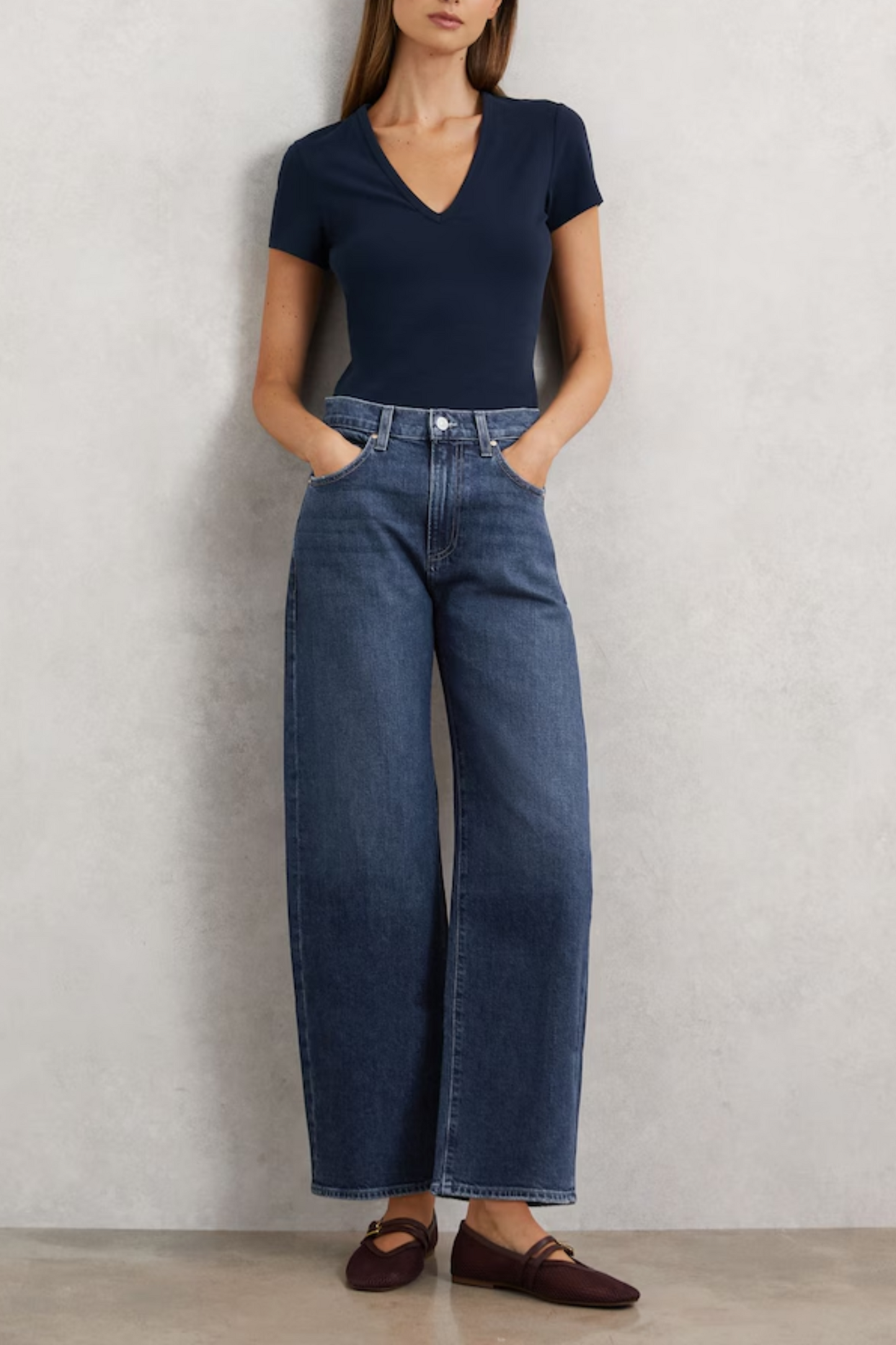 Paige Arellia Ankle Jeans in Mid Blue