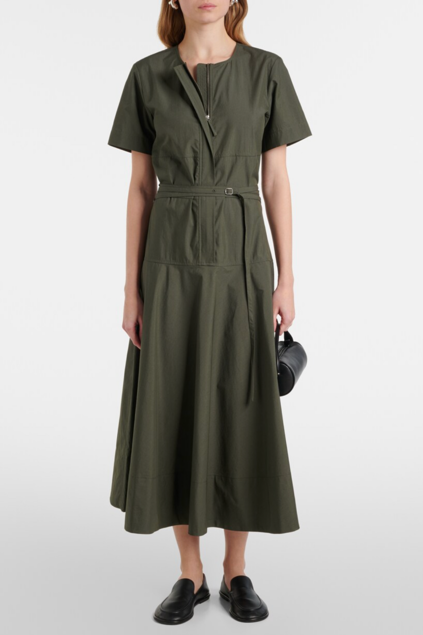 White Label Elizabeth Cotton-Blend Midi Dress