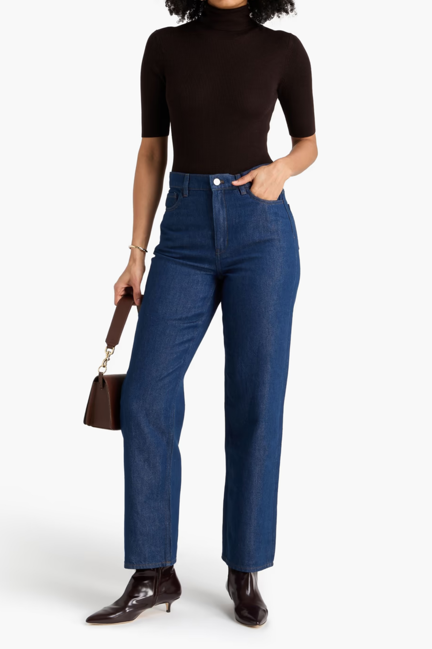 High-rise Straight-leg Jeans