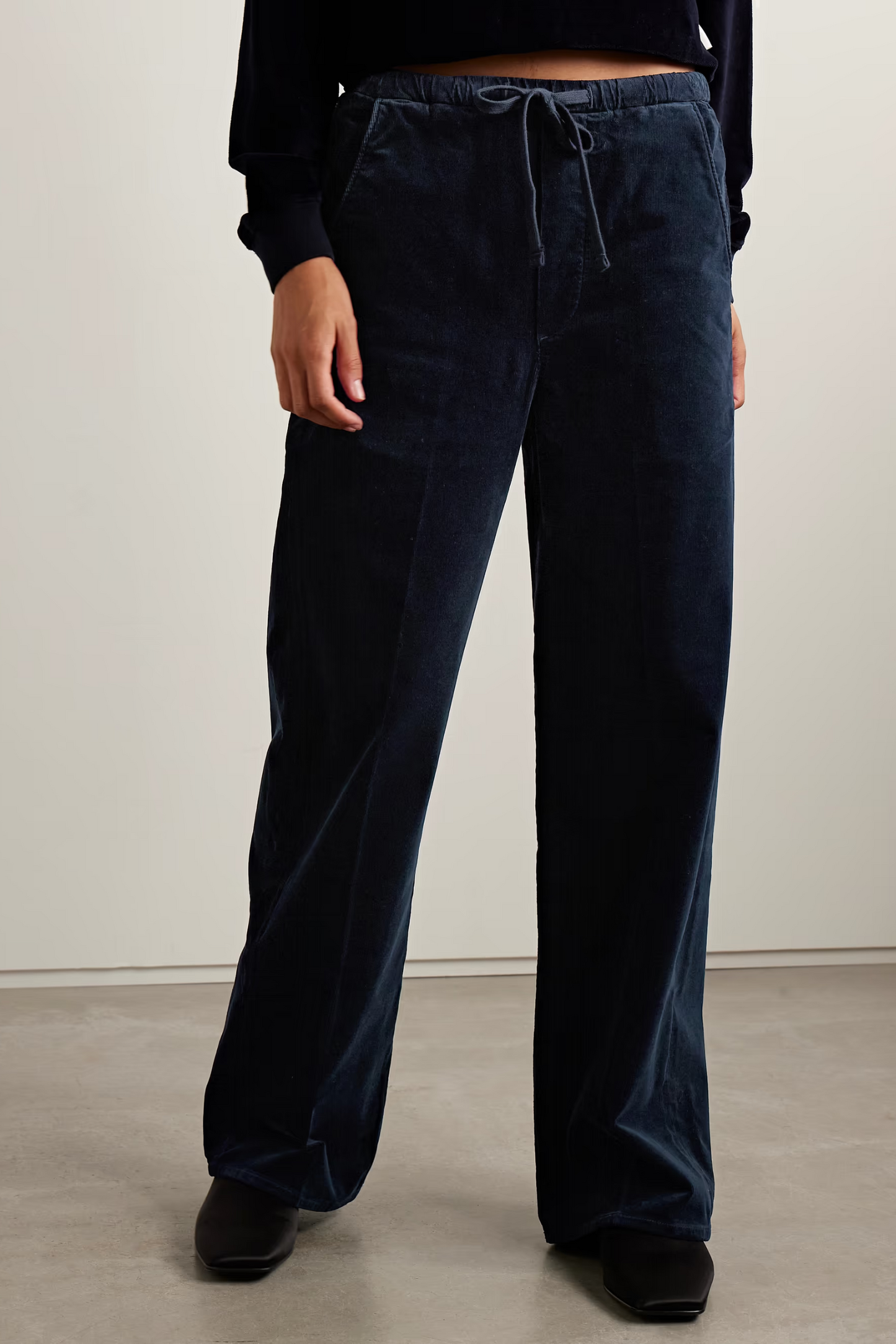Aurora Cotton-blend Corduroy Wide-leg Pants