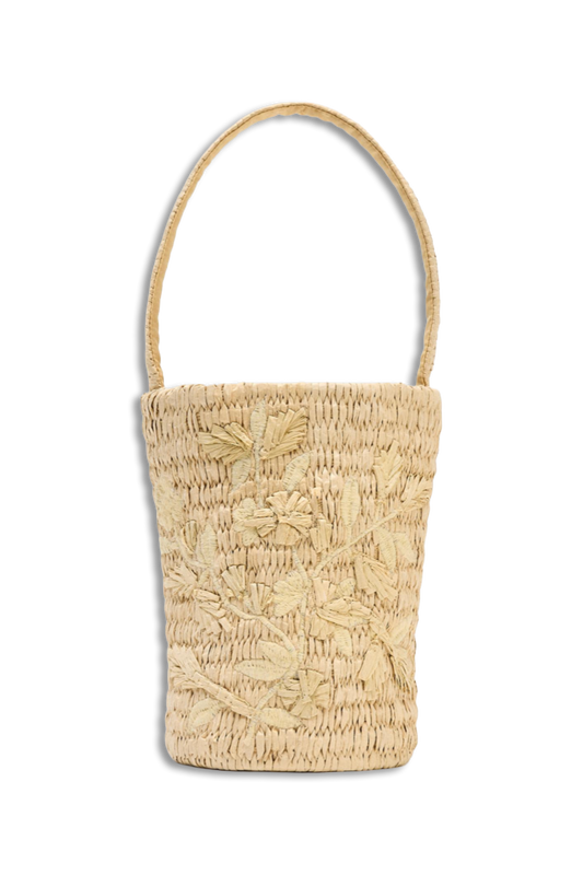 Braided Basket Bag With Design