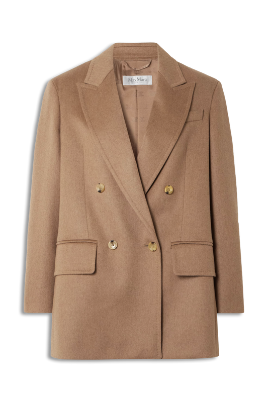 Olimpia Double-breasted Camel-hair Blazer