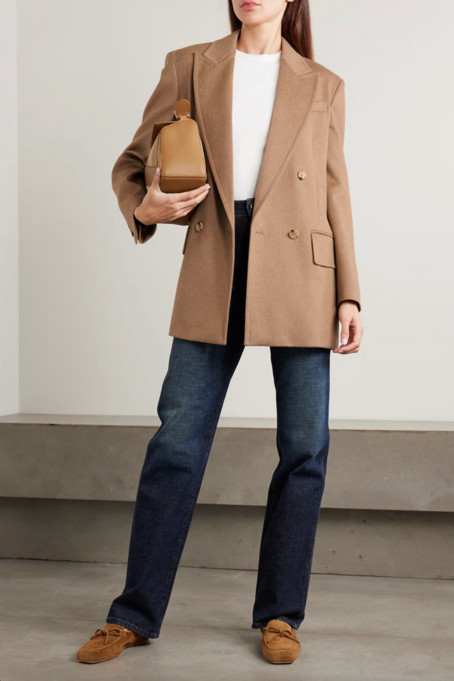 Olimpia Double-breasted Camel-hair Blazer