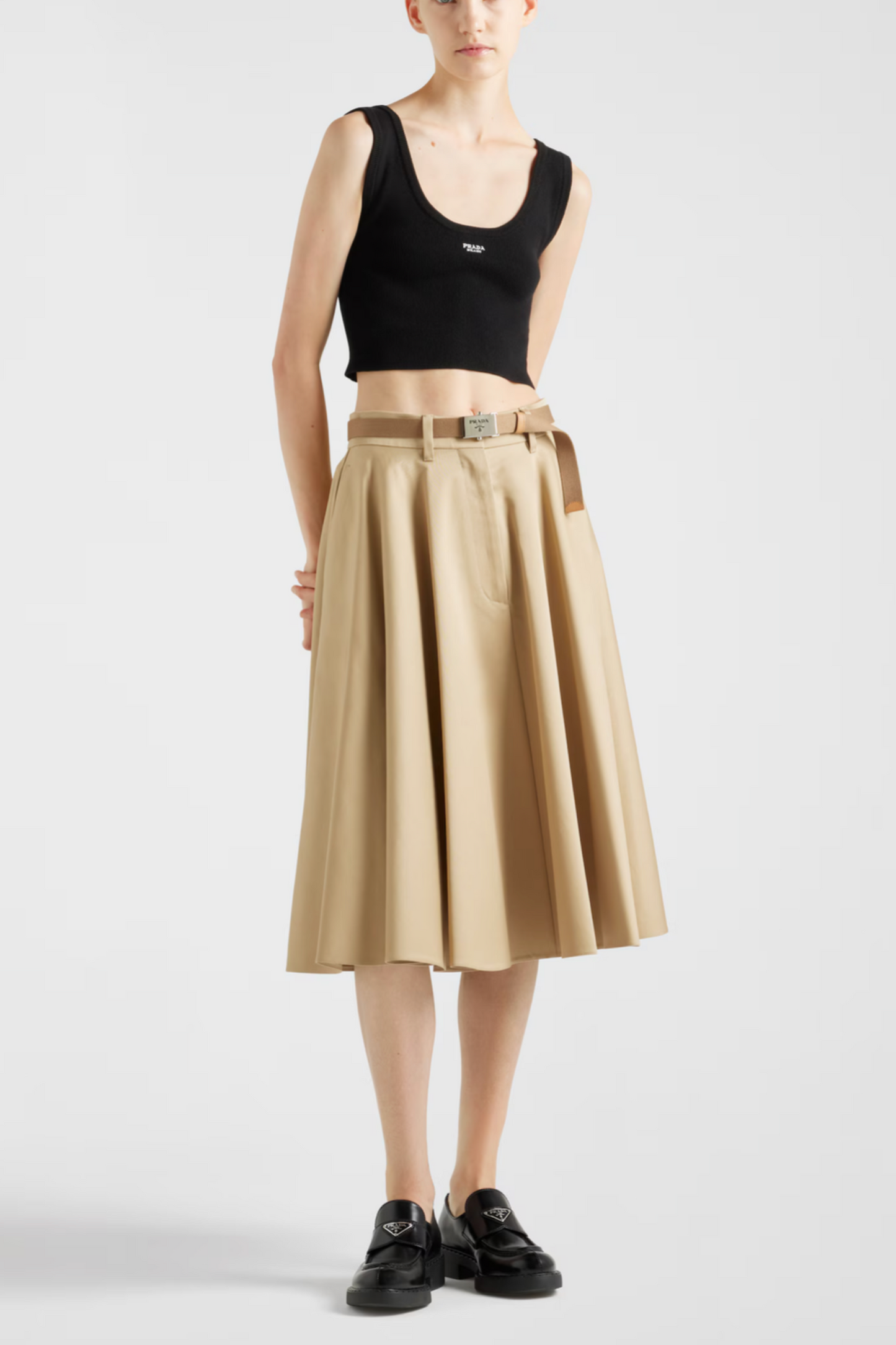 Chino Midi-Skirt