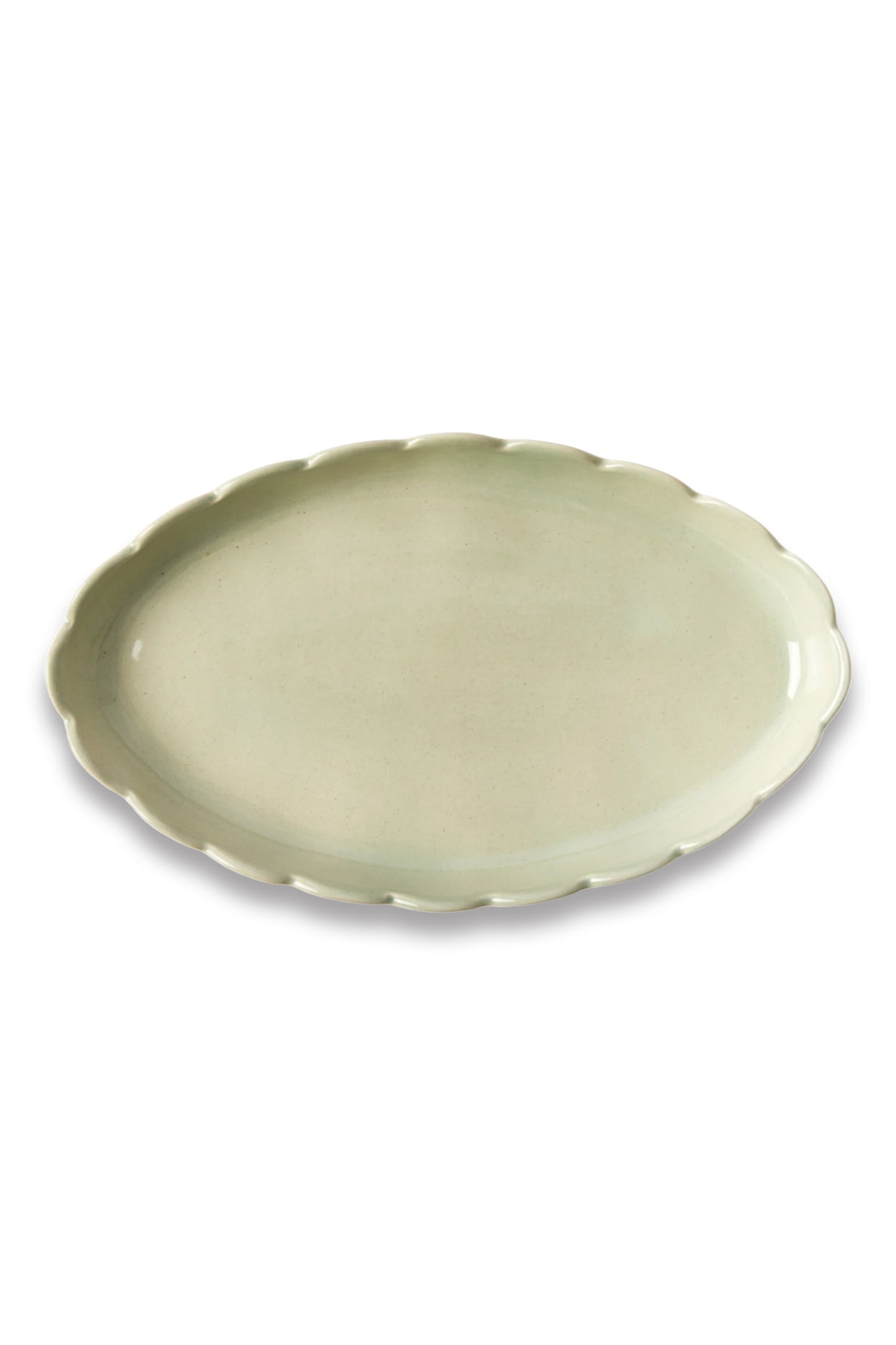 Scallop Serving Platter Sage Green